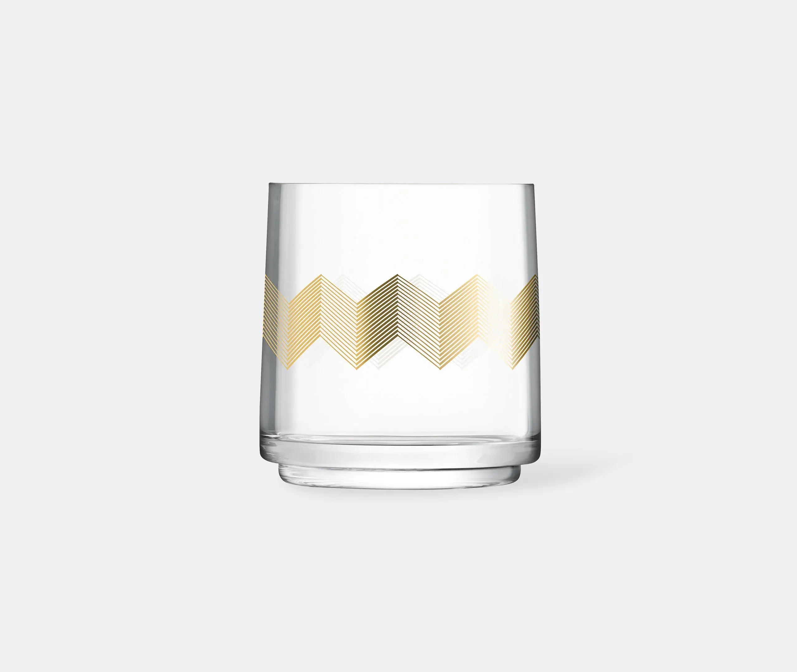 Chevron Lantern and Vase - Gold, Glass image