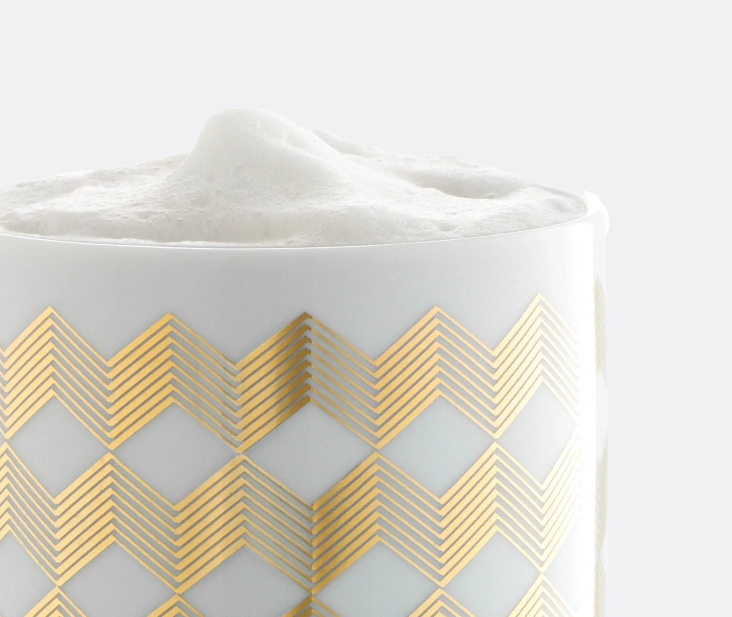 Chevron Mug - Gold, Porcelain