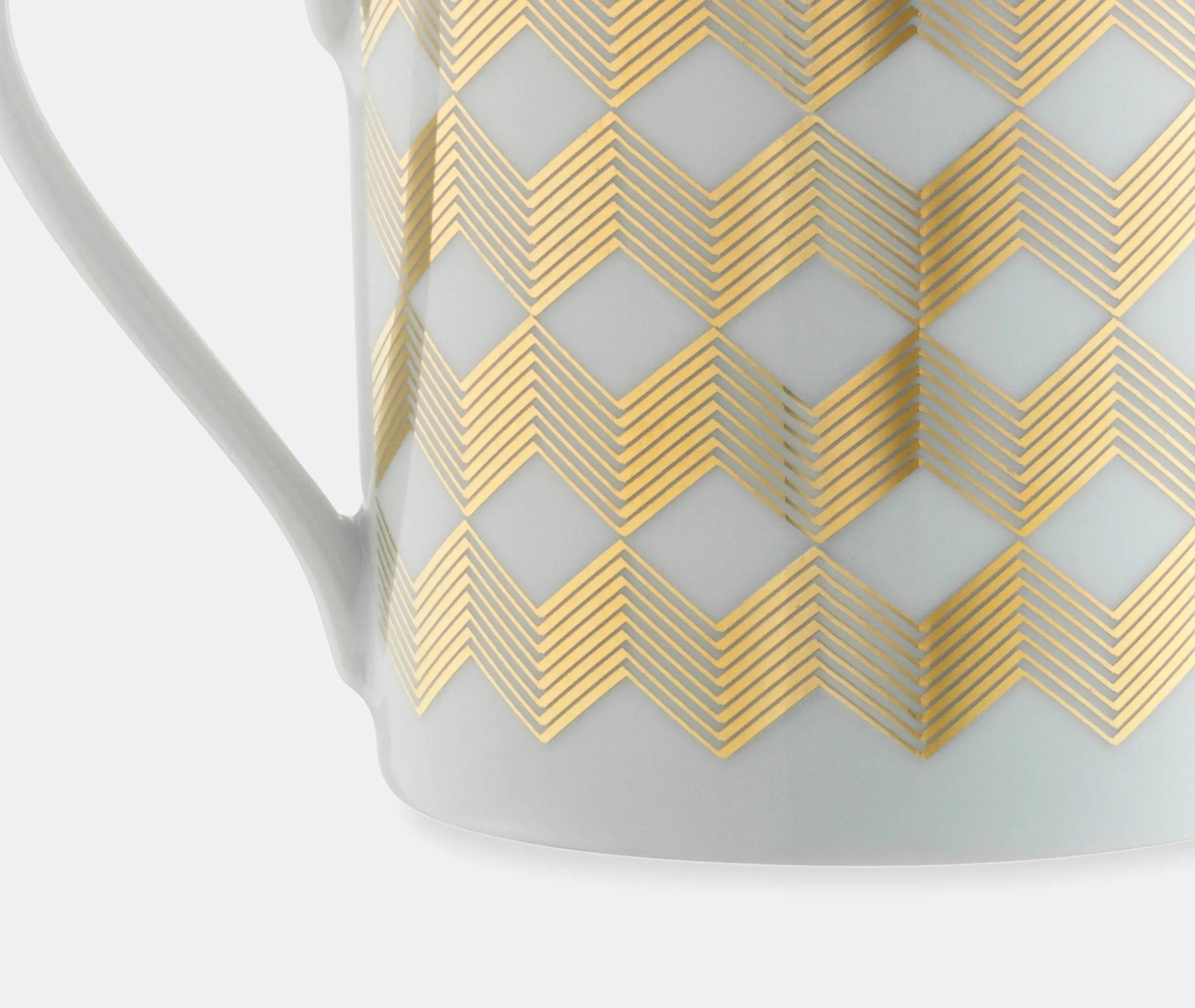 Chevron Mug - Gold, Porcelain