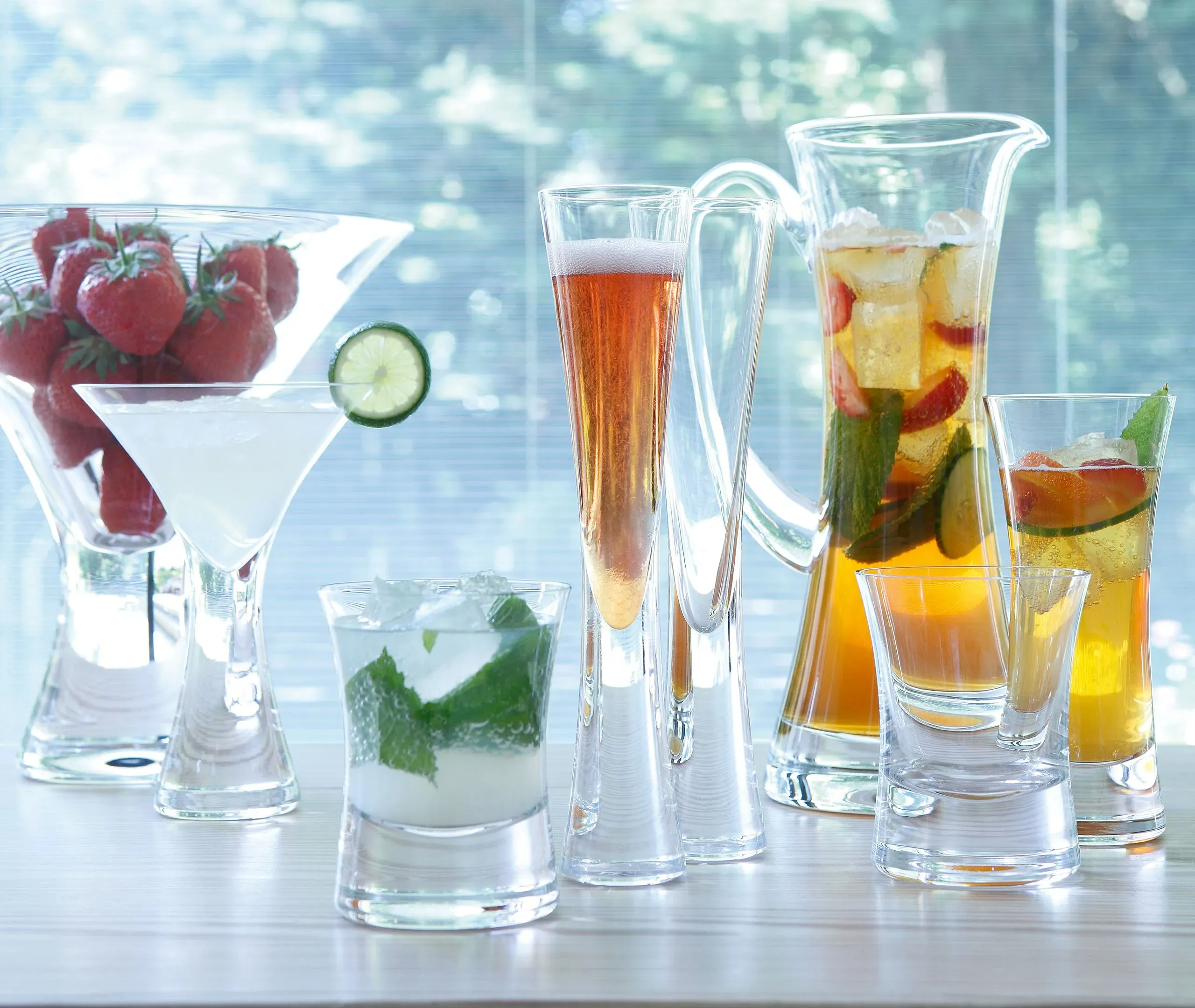 Cocktail Glass Set of 2 - Clear Glass