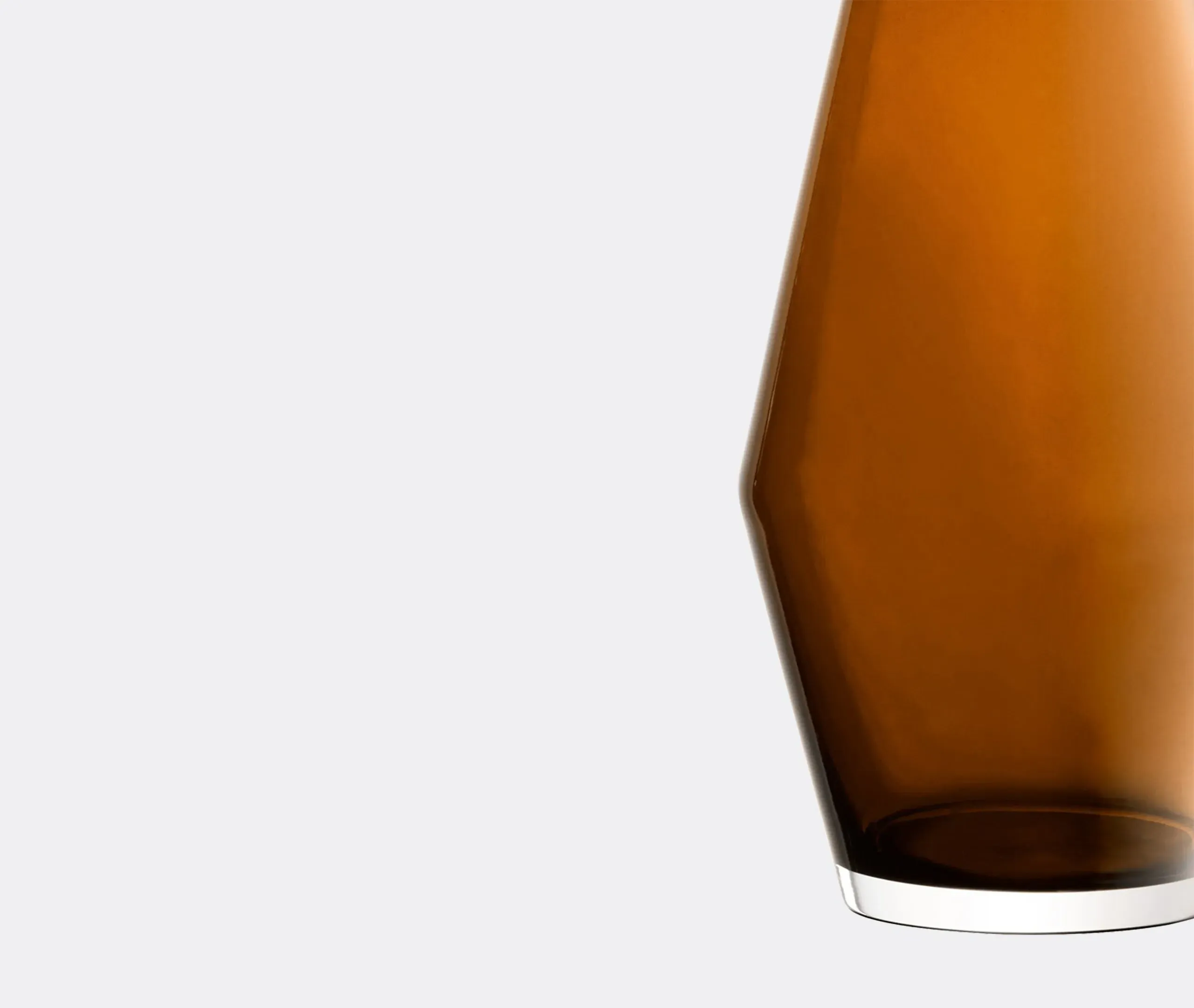 Extra Large Hourglass Vase - Brown, Glass