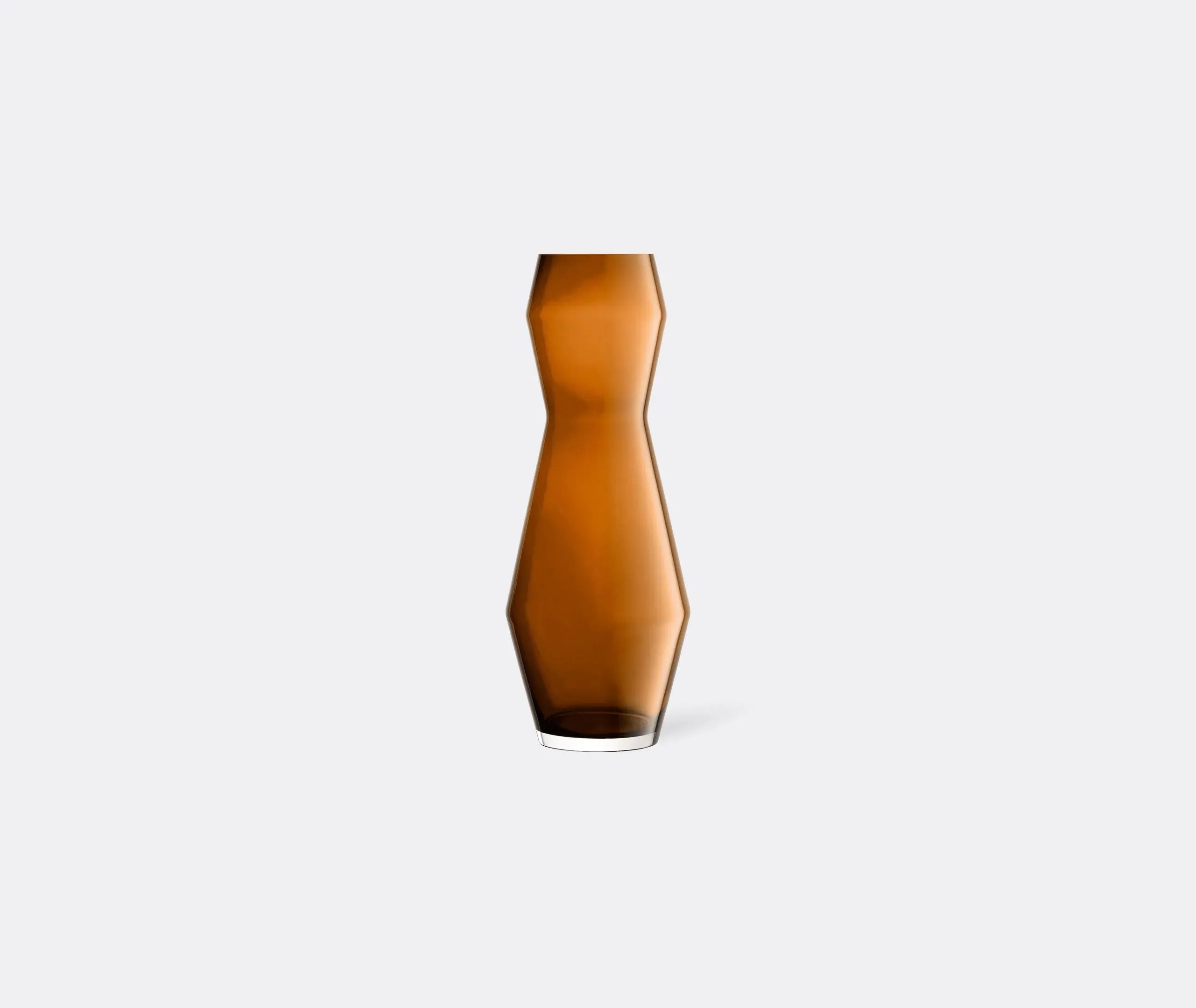 Extra Large Hourglass Vase - Brown, Glass
