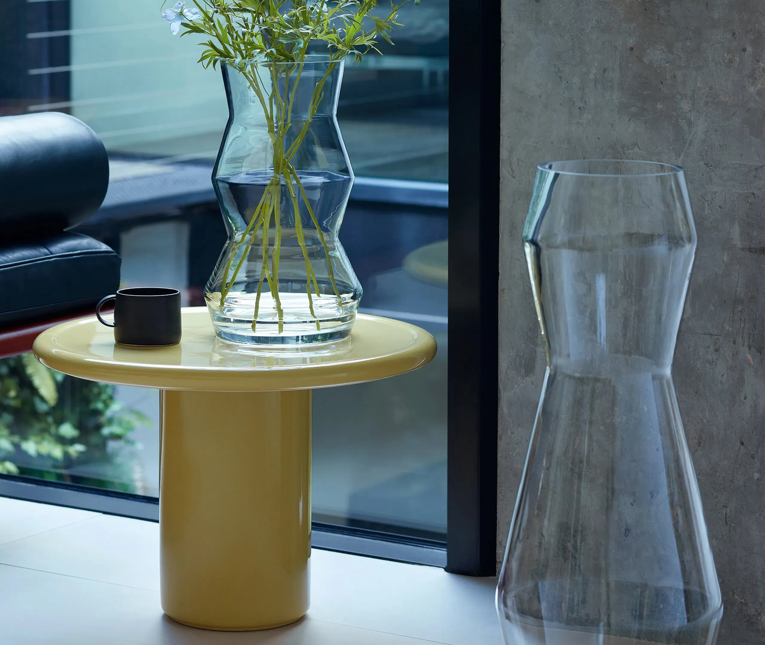 Extra Large Hourglass Vase - Clear, Glass