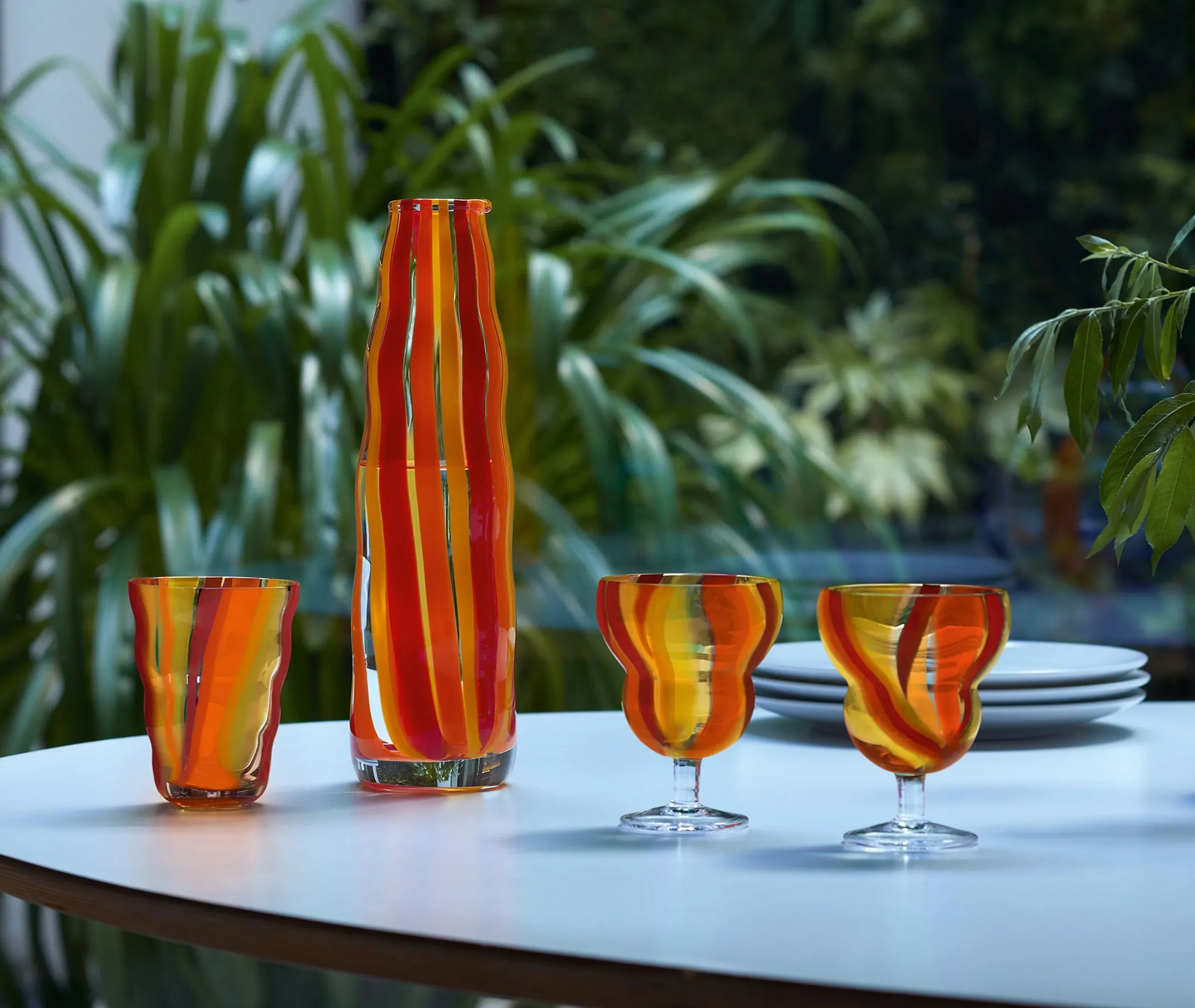Folk Carafe 1L - Multicolor, Glass