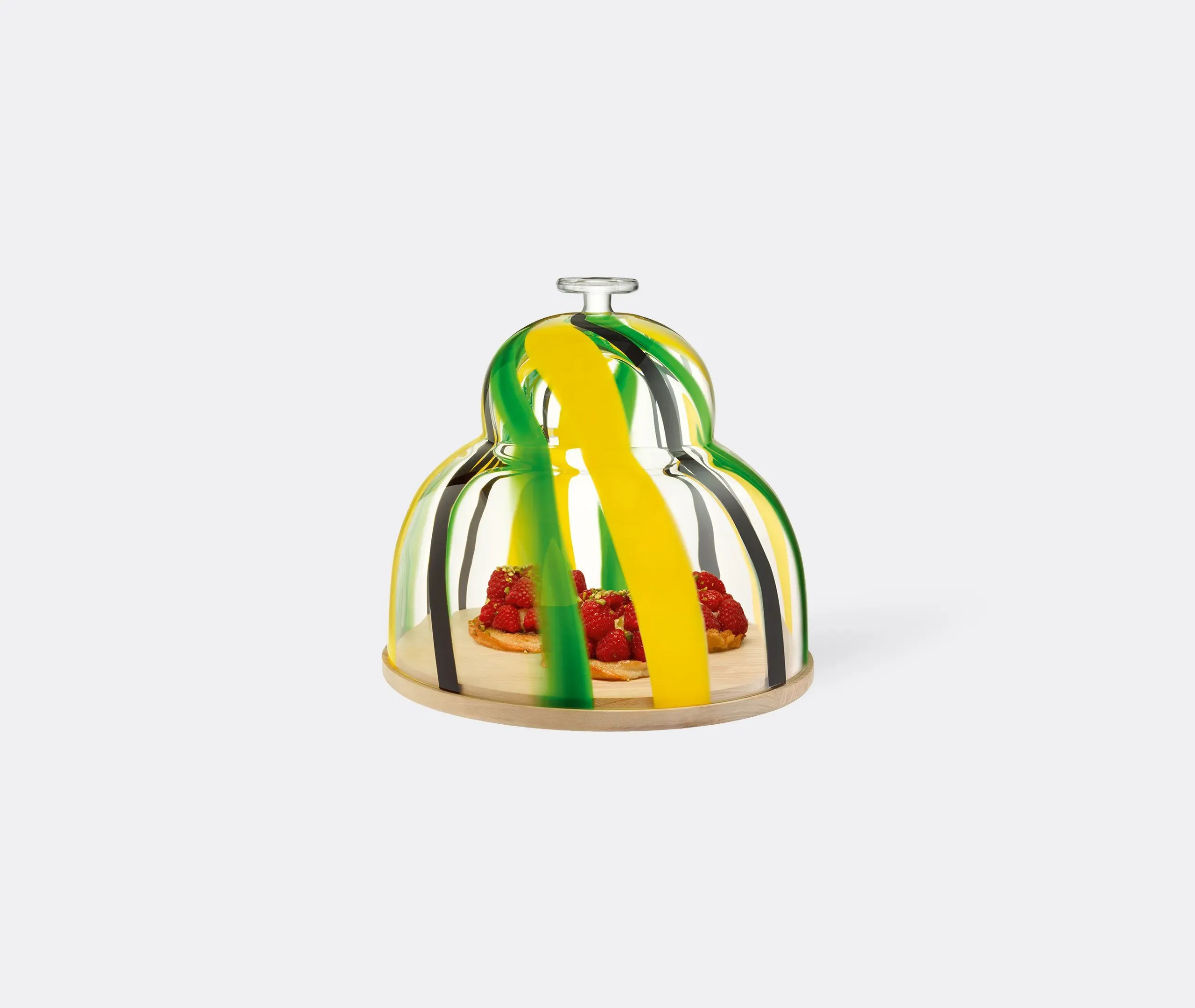Folk Dome with Ash Base - Multicolor, Glass
