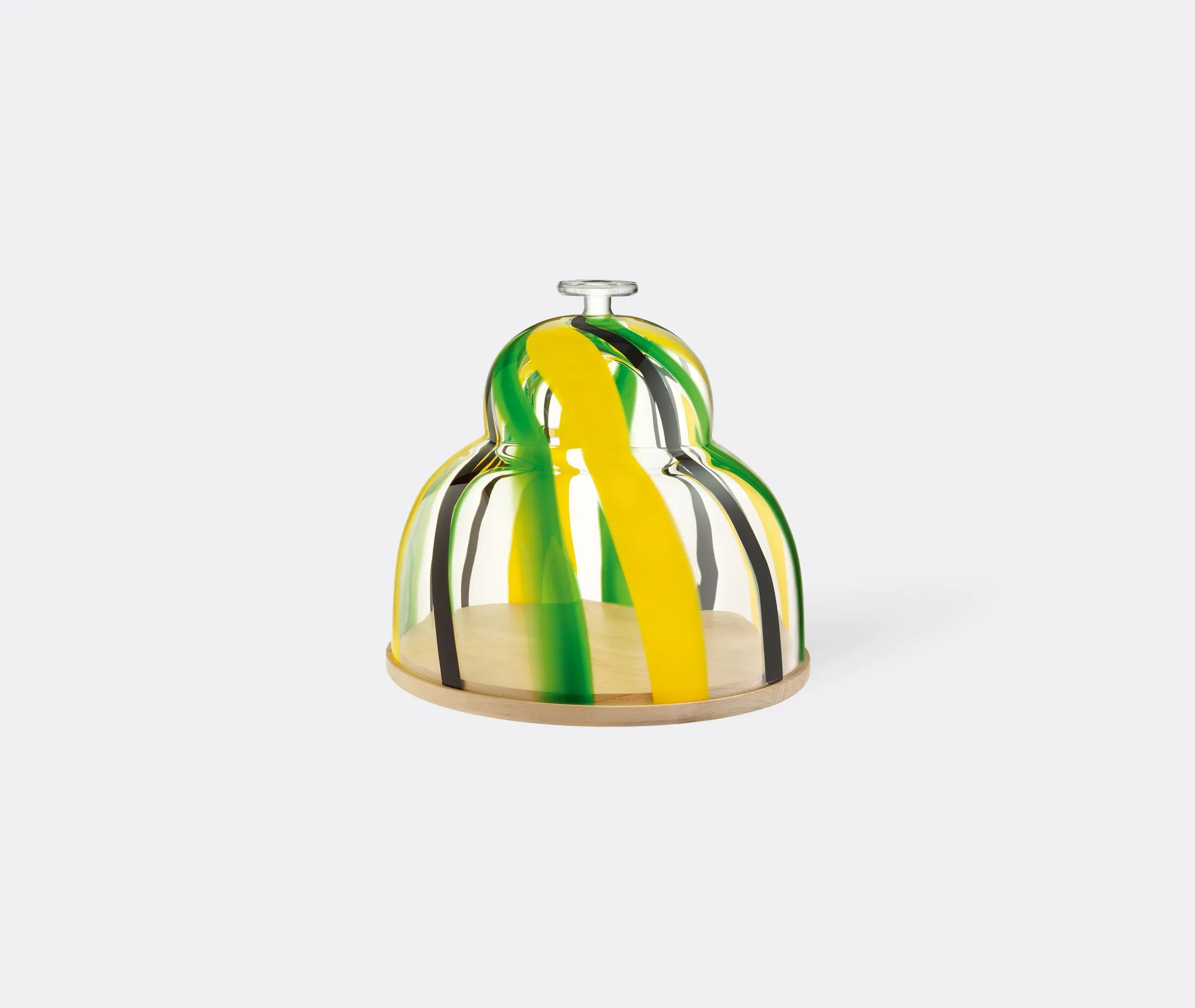 Folk Dome with Ash Base - Multicolor, Glass