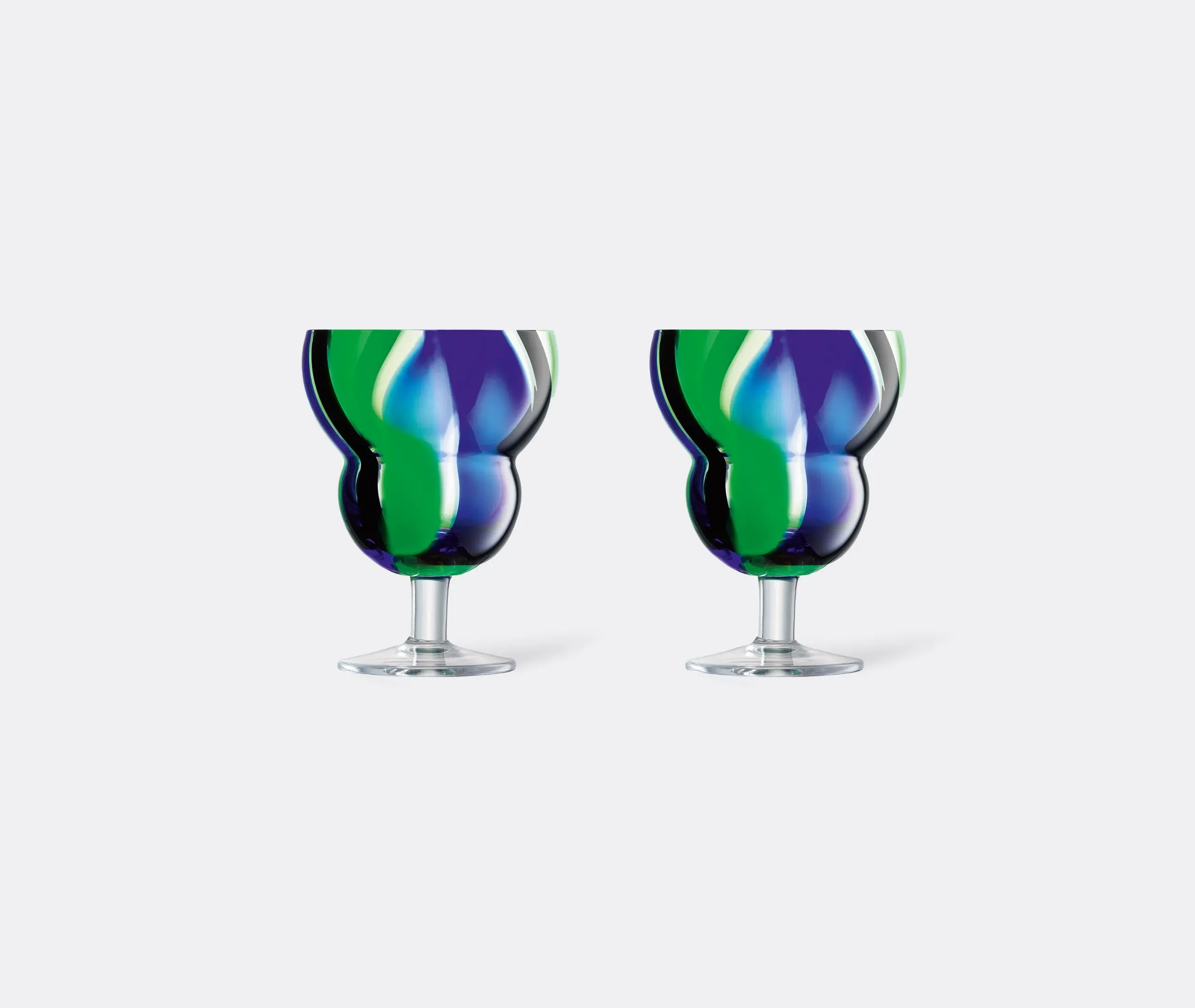 Folk Wine Glass Set of Two - Multicolor