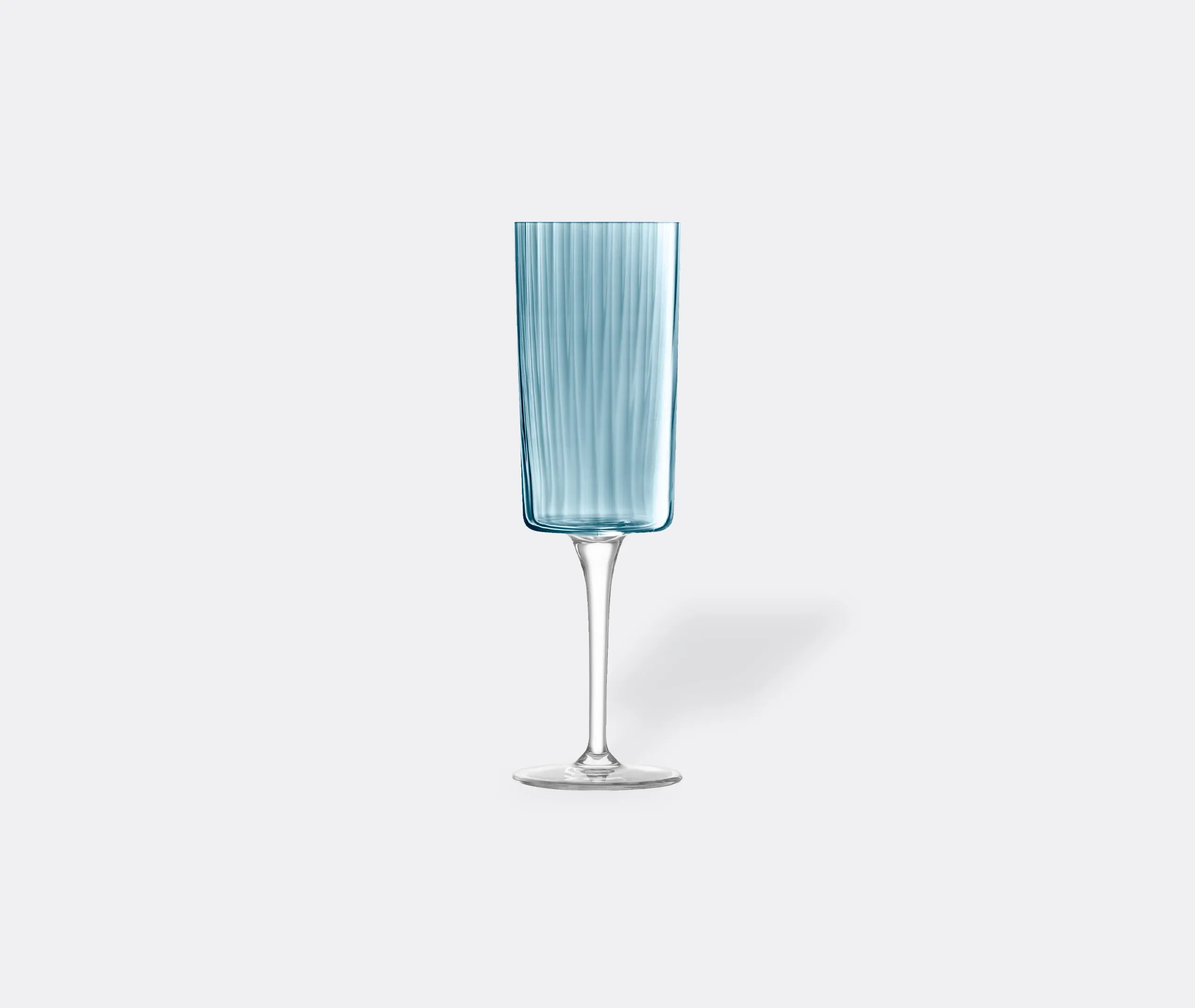 Gems Champagne Flute Set of Four - Blue, Glass
