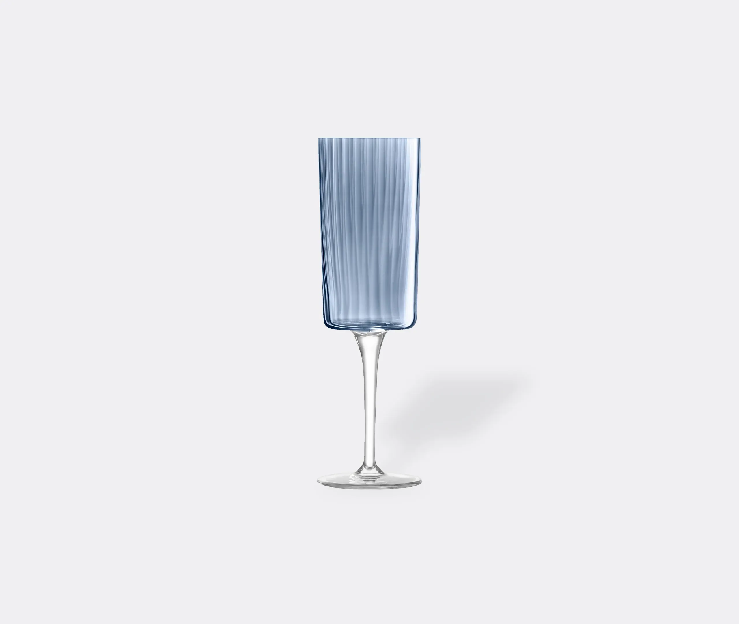 Gems Champagne Flute Set of Four - Blue, Glass