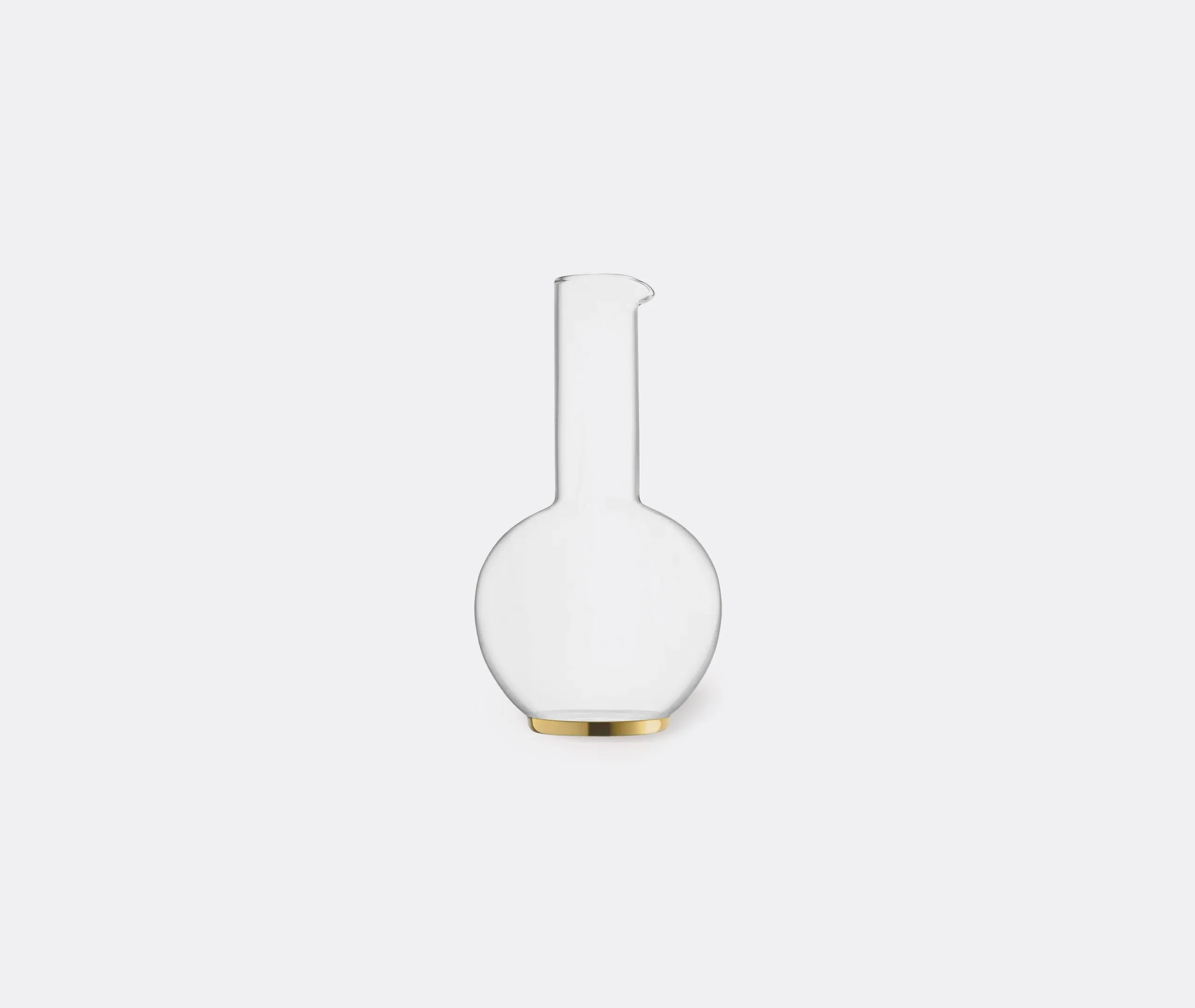 Glass Carafe with Gold Band - Clear, Glass image