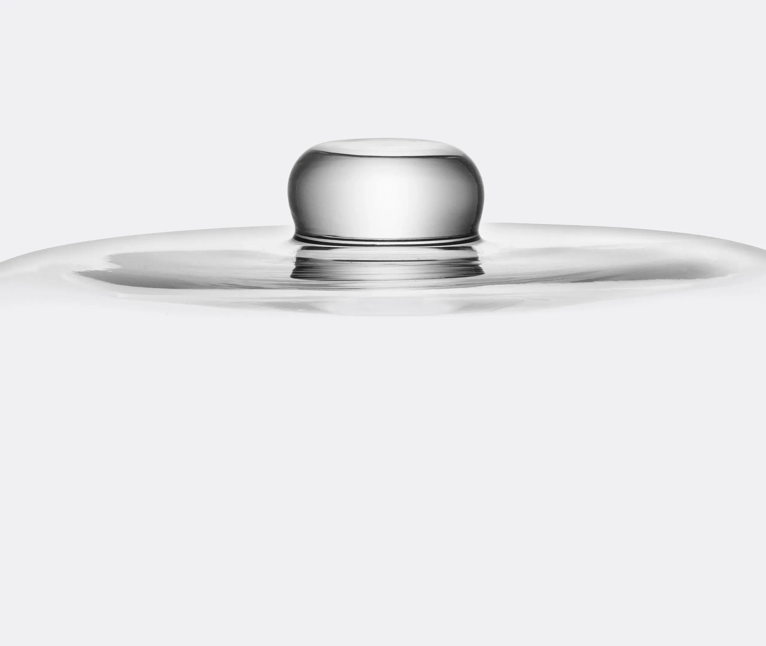 Glass Dome with Walnut Stand - Clear, Glass
