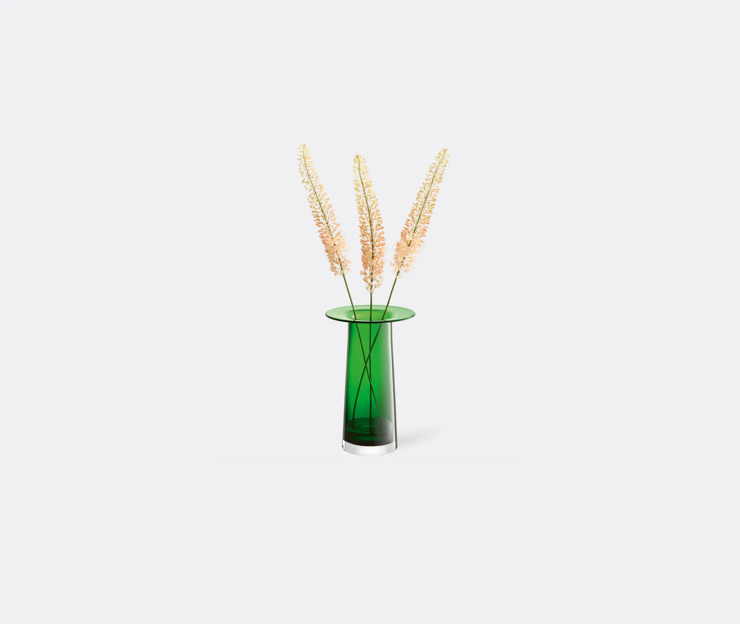 Large Conical Vase Mouthblown - Green, Glass