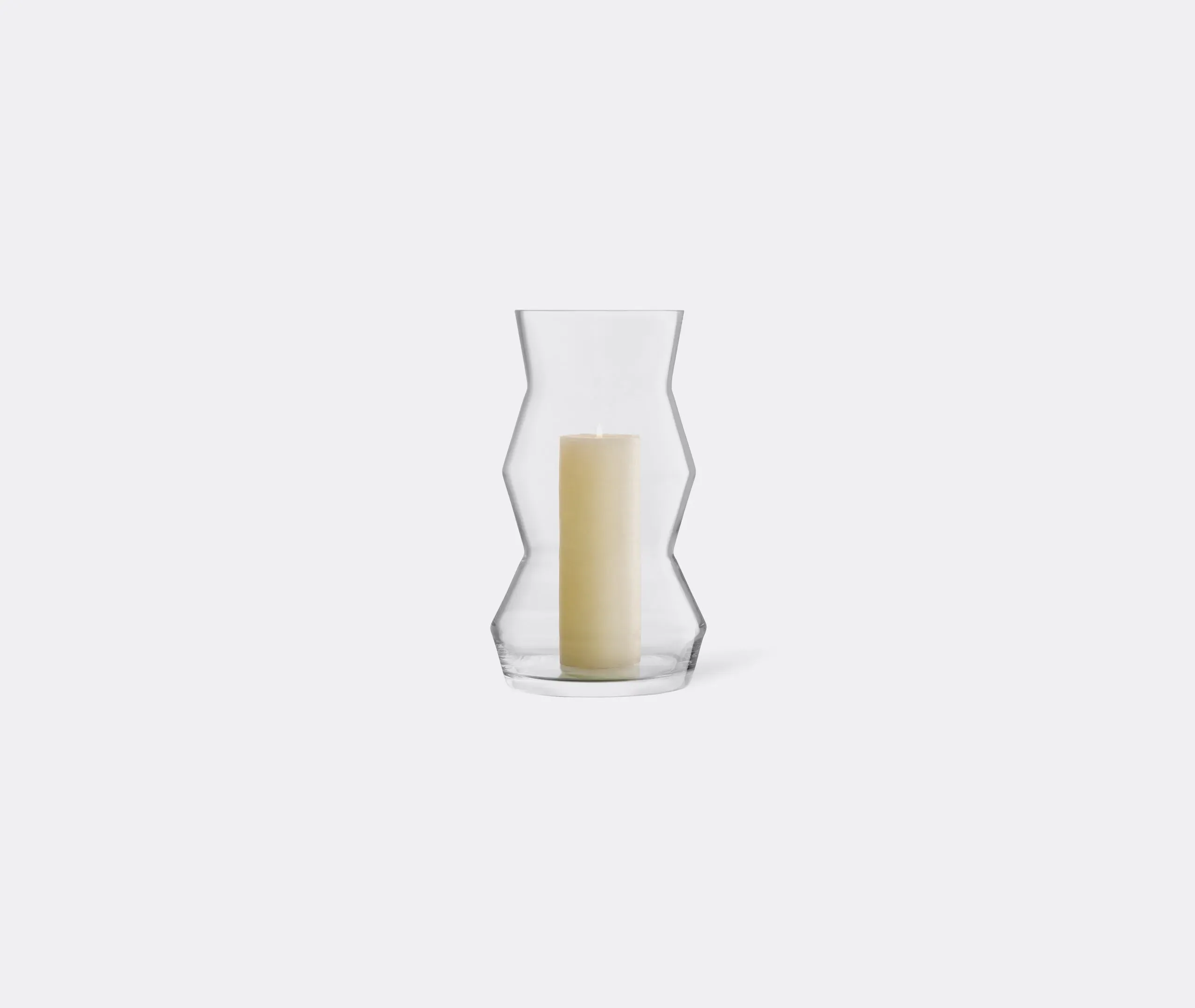 Large Hourglass Vase - Clear, Glass