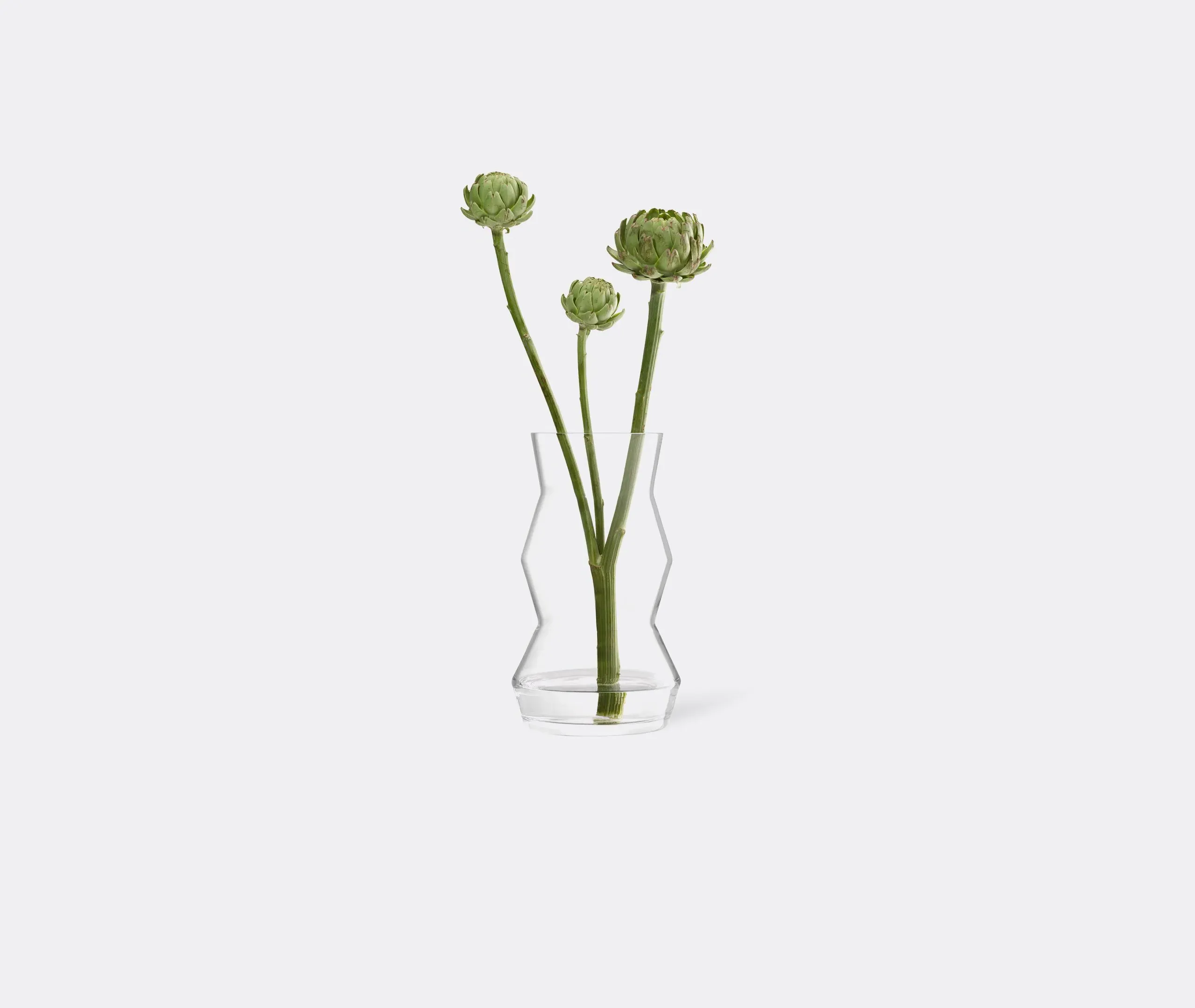 Large Hourglass Vase - Clear, Glass