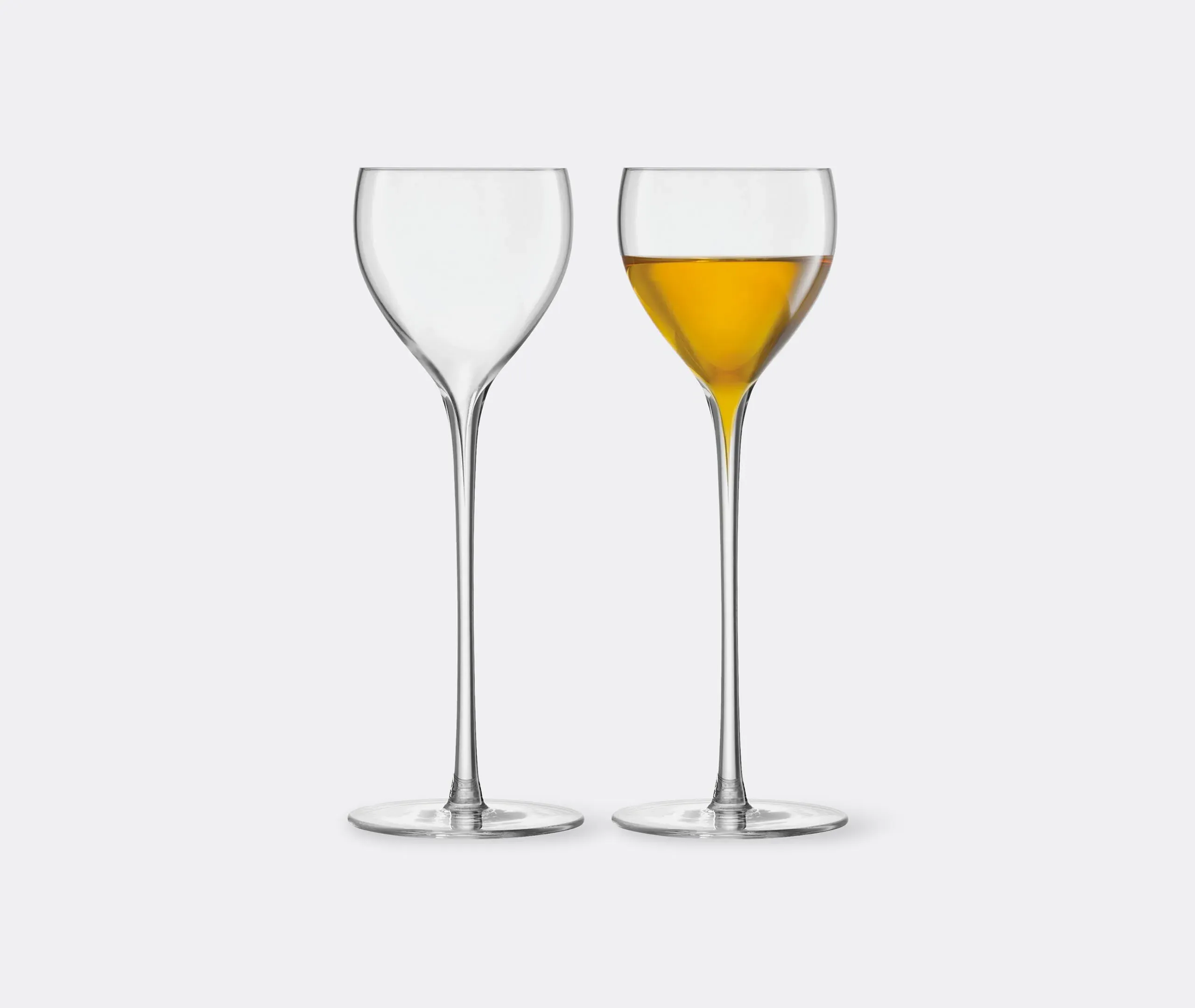 Liqueur Glass Set of 2 - Clear, Mouth Blown Glass