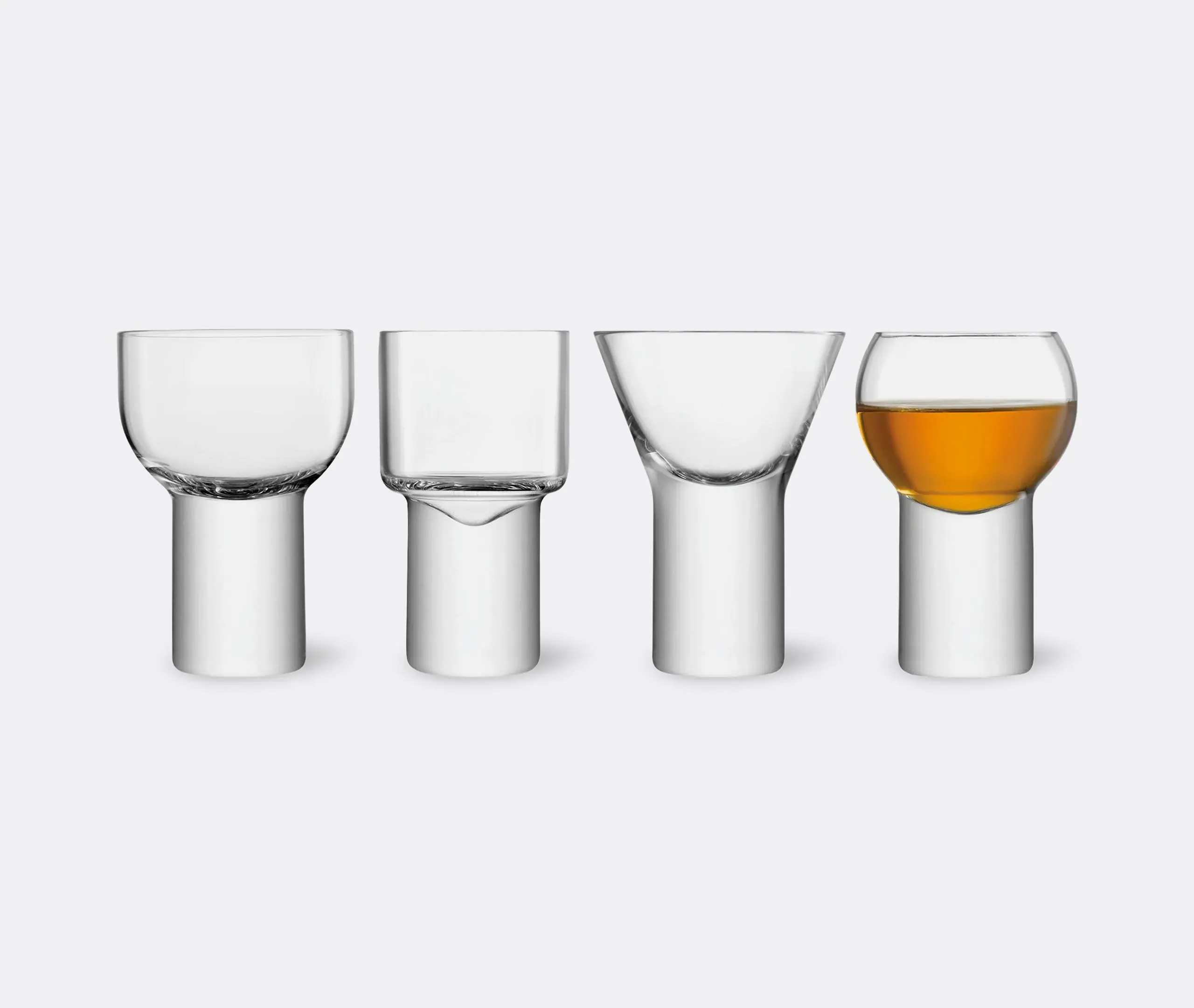Liqueur Glass Set of 4 - Clear, Mouth Blown Glass