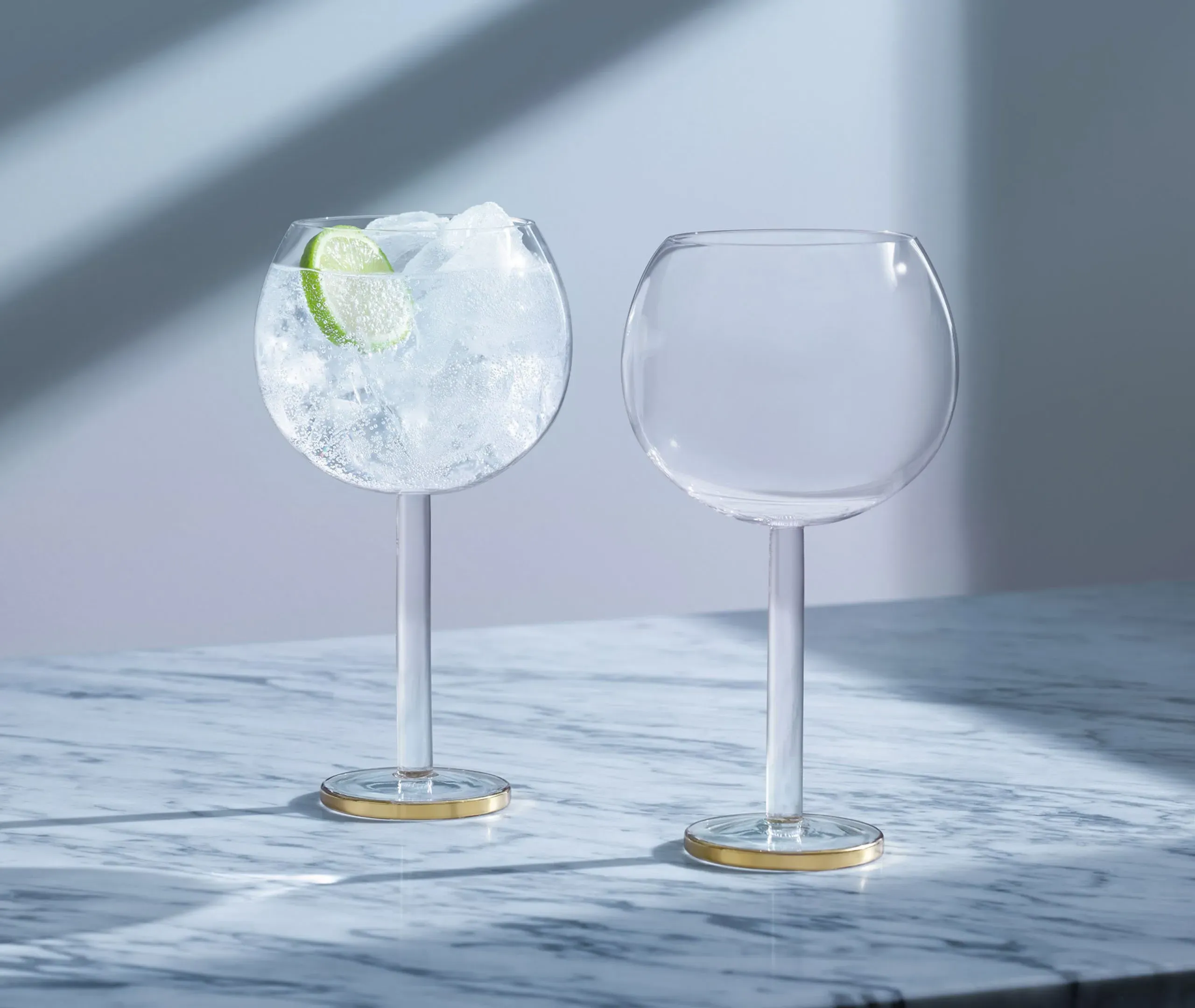 Luca Balloon Glass Set of Two - Gold