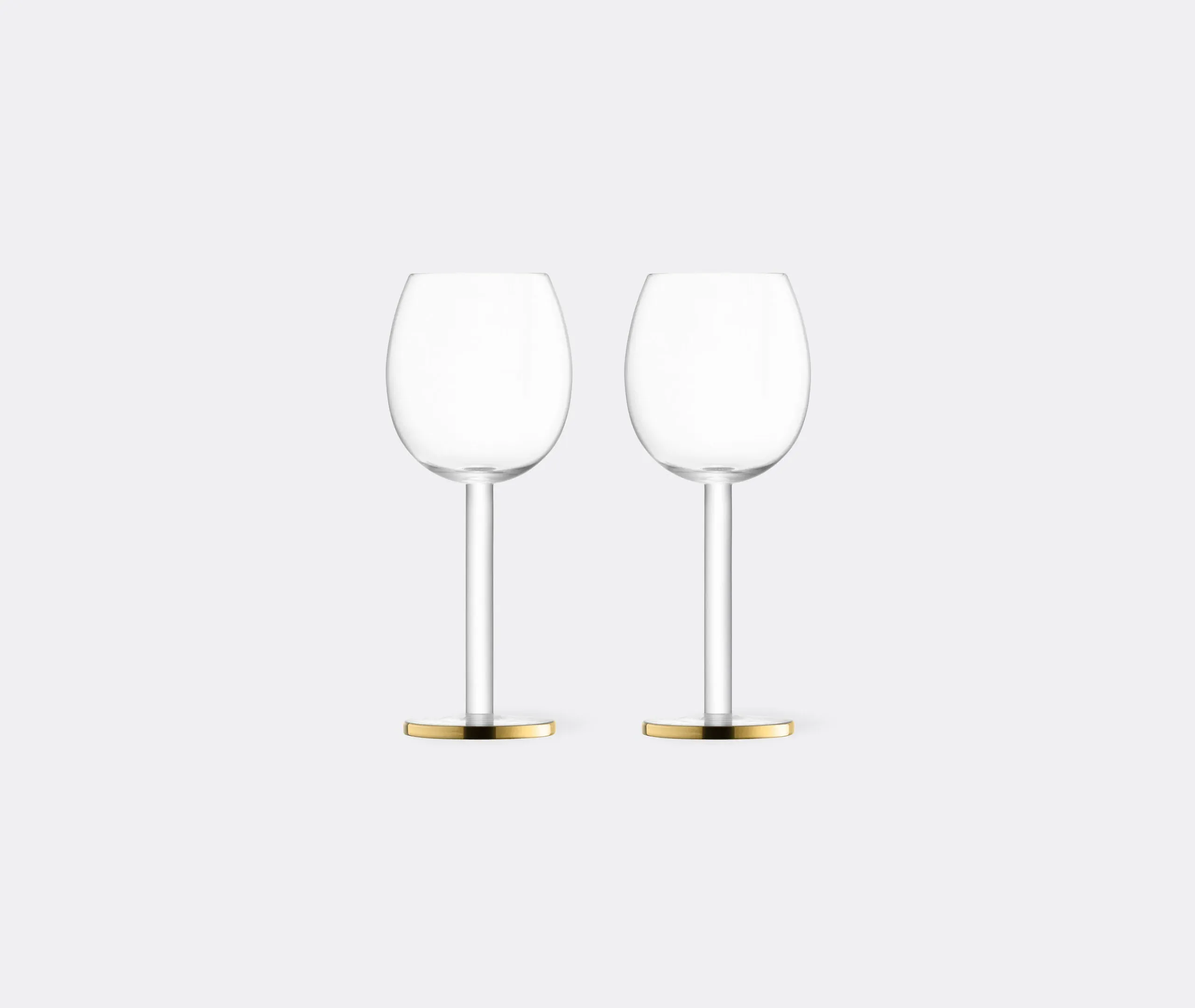 Luca Wine Glass Set of Two - Gold image