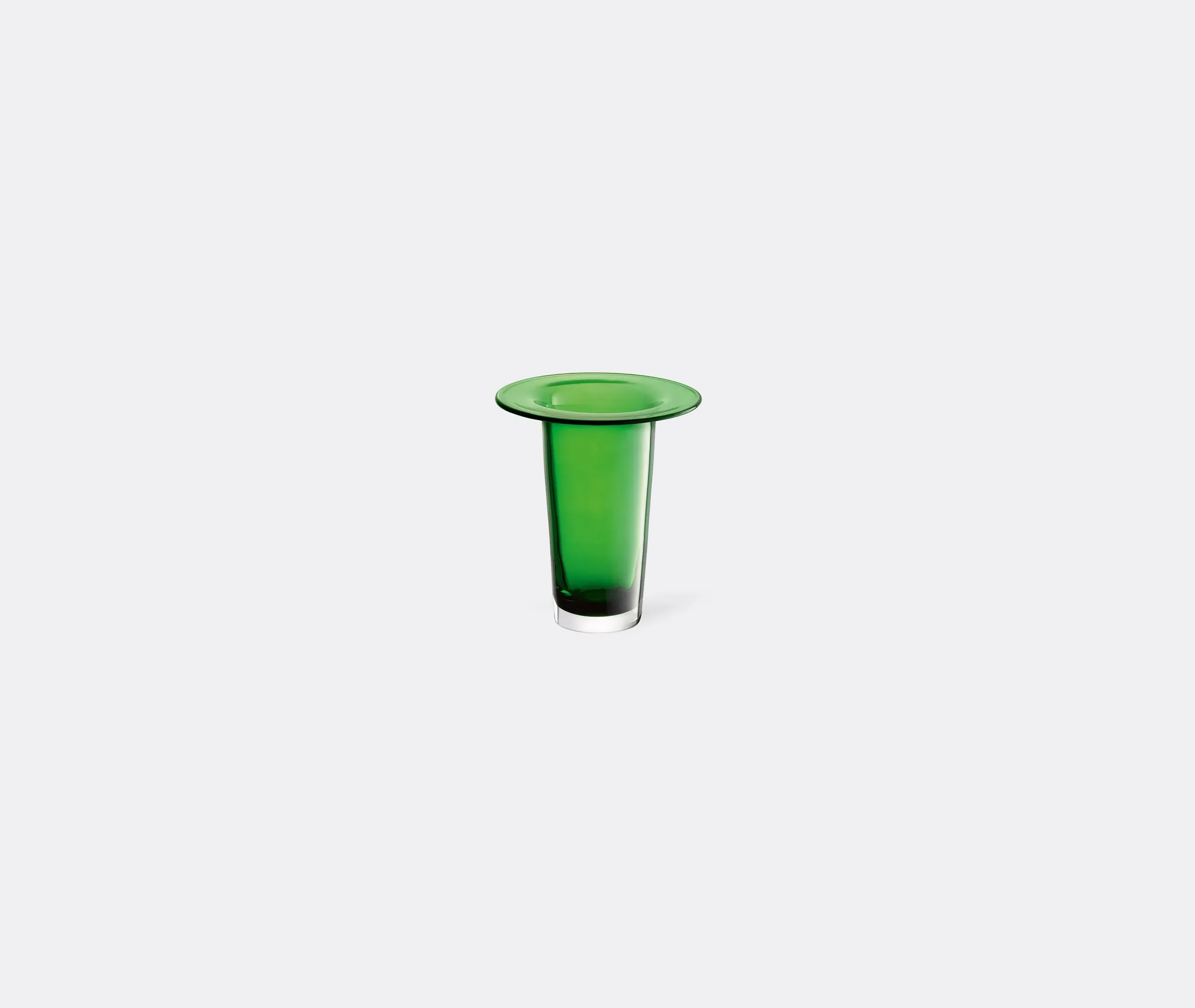 Medium Conical Vase Mouthblown - Green, Glass