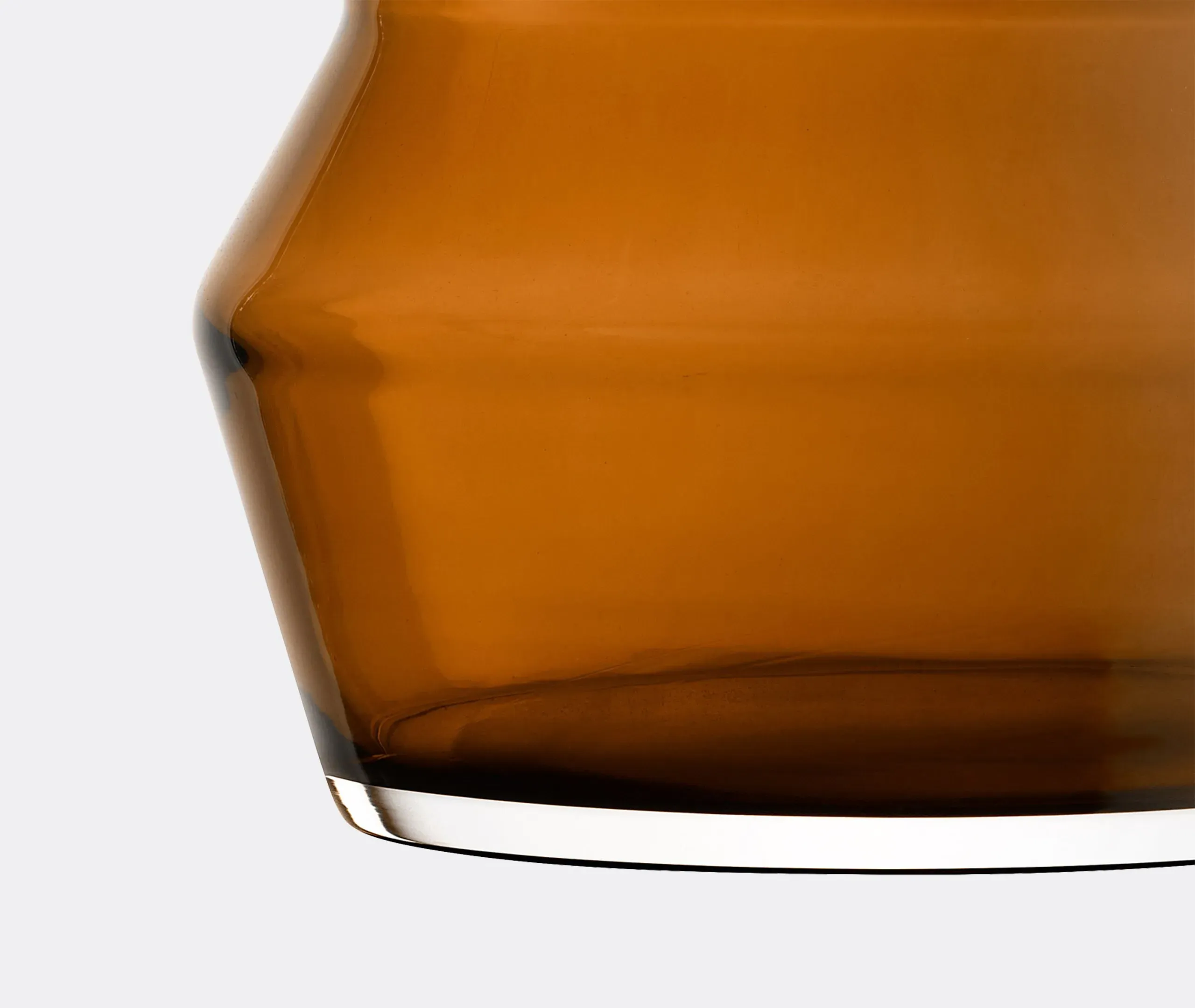 Medium Hourglass Vase - Brown, Glass