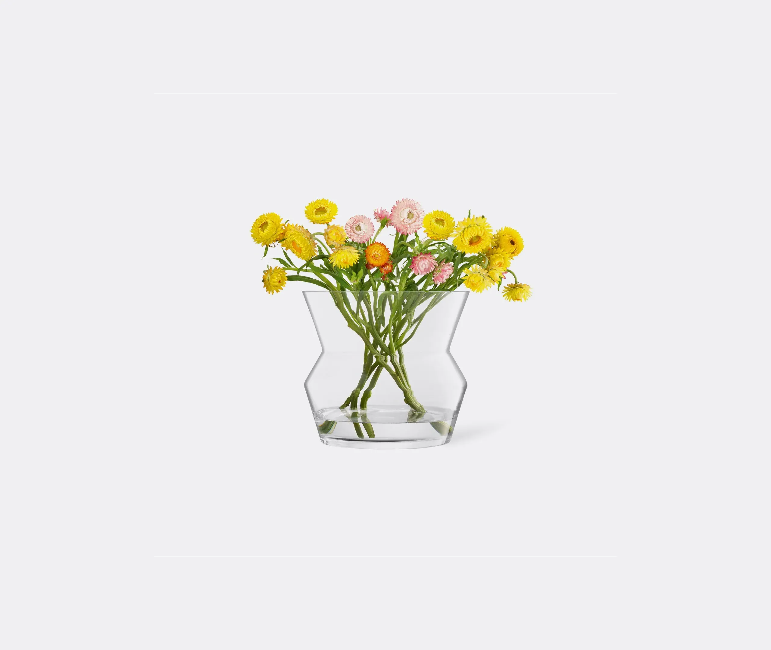 Medium Hourglass Vase - Clear, Glass