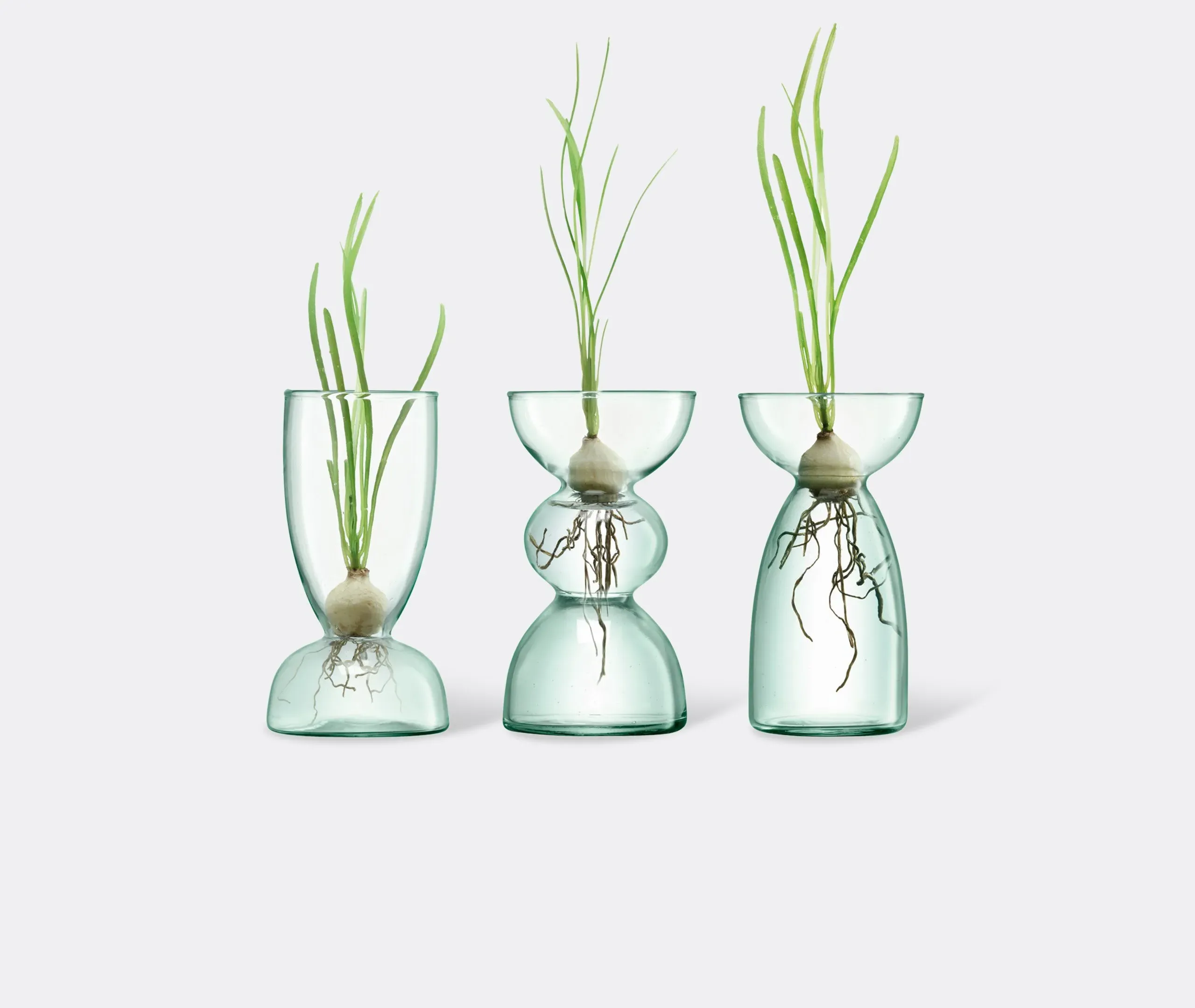 Mini Trio Vase Set - Clear, Recycled Glass
