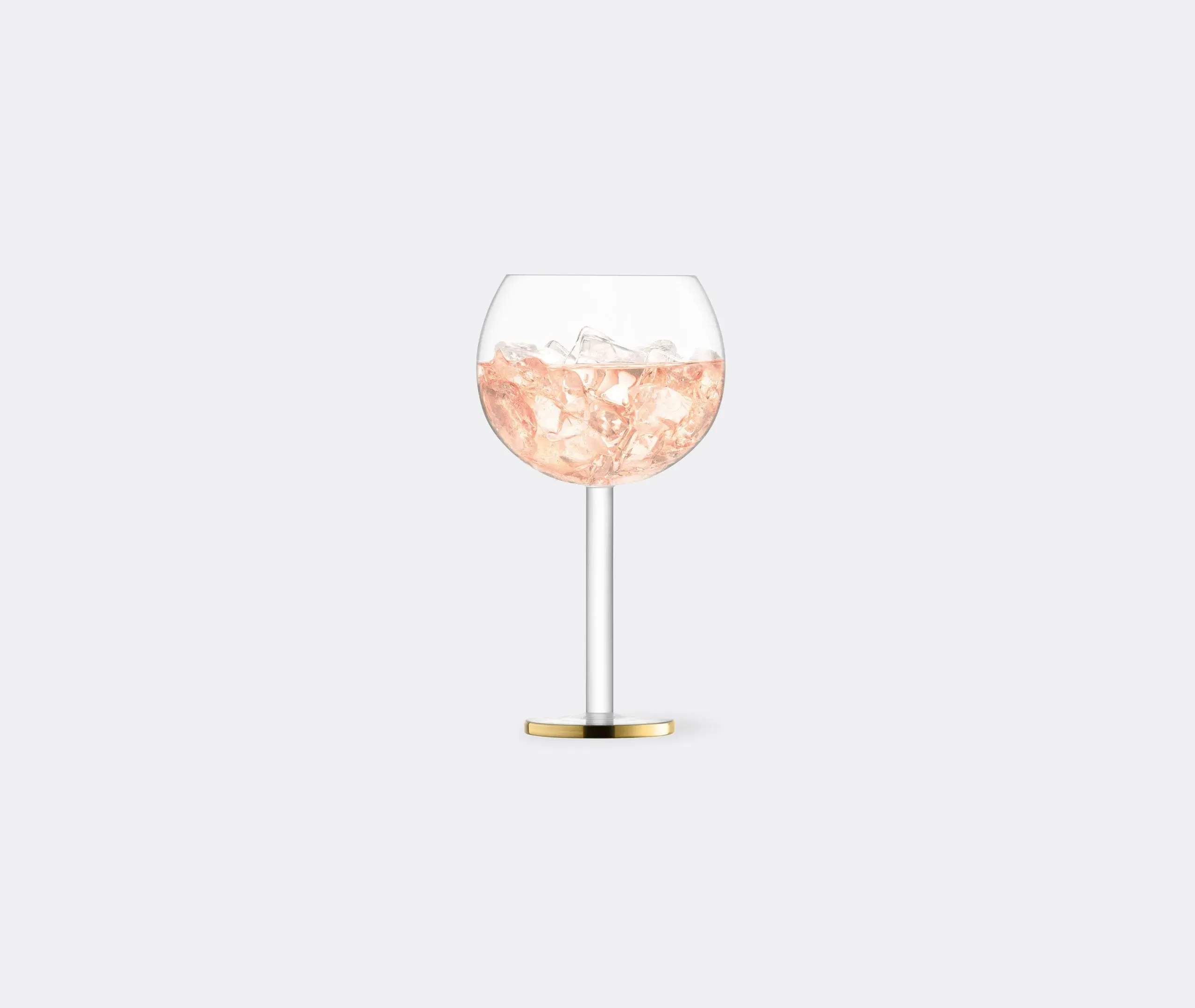 Set of 2 Balloon Glasses - Gold, Glass