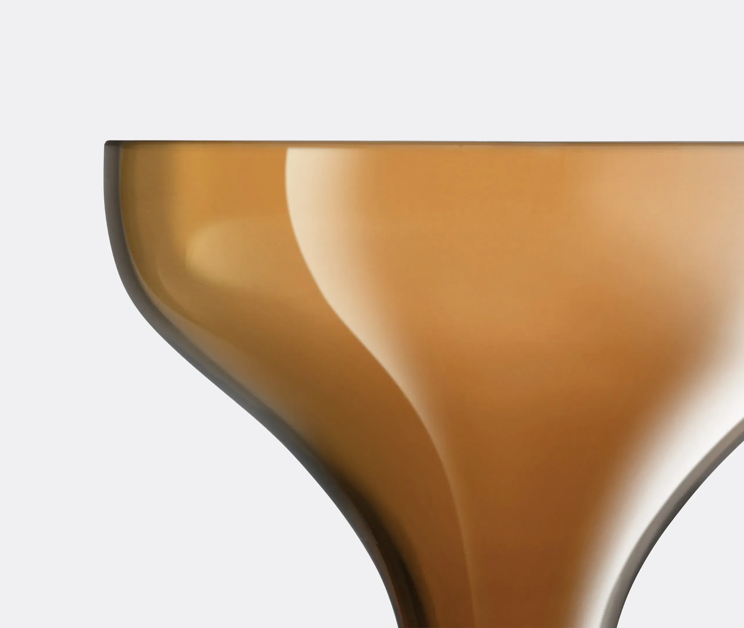 Set of 2 Champagne Saucers - Amber, Glass