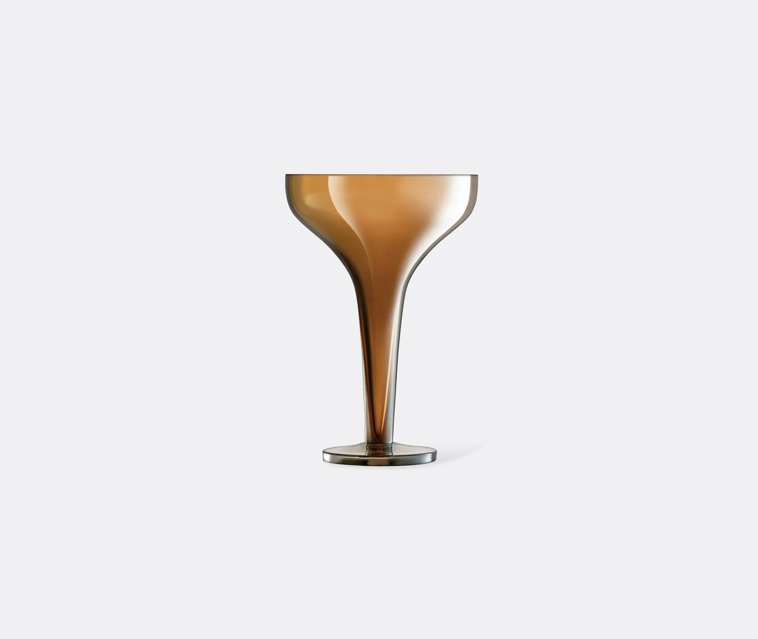 Set of 2 Champagne Saucers - Amber, Glass image