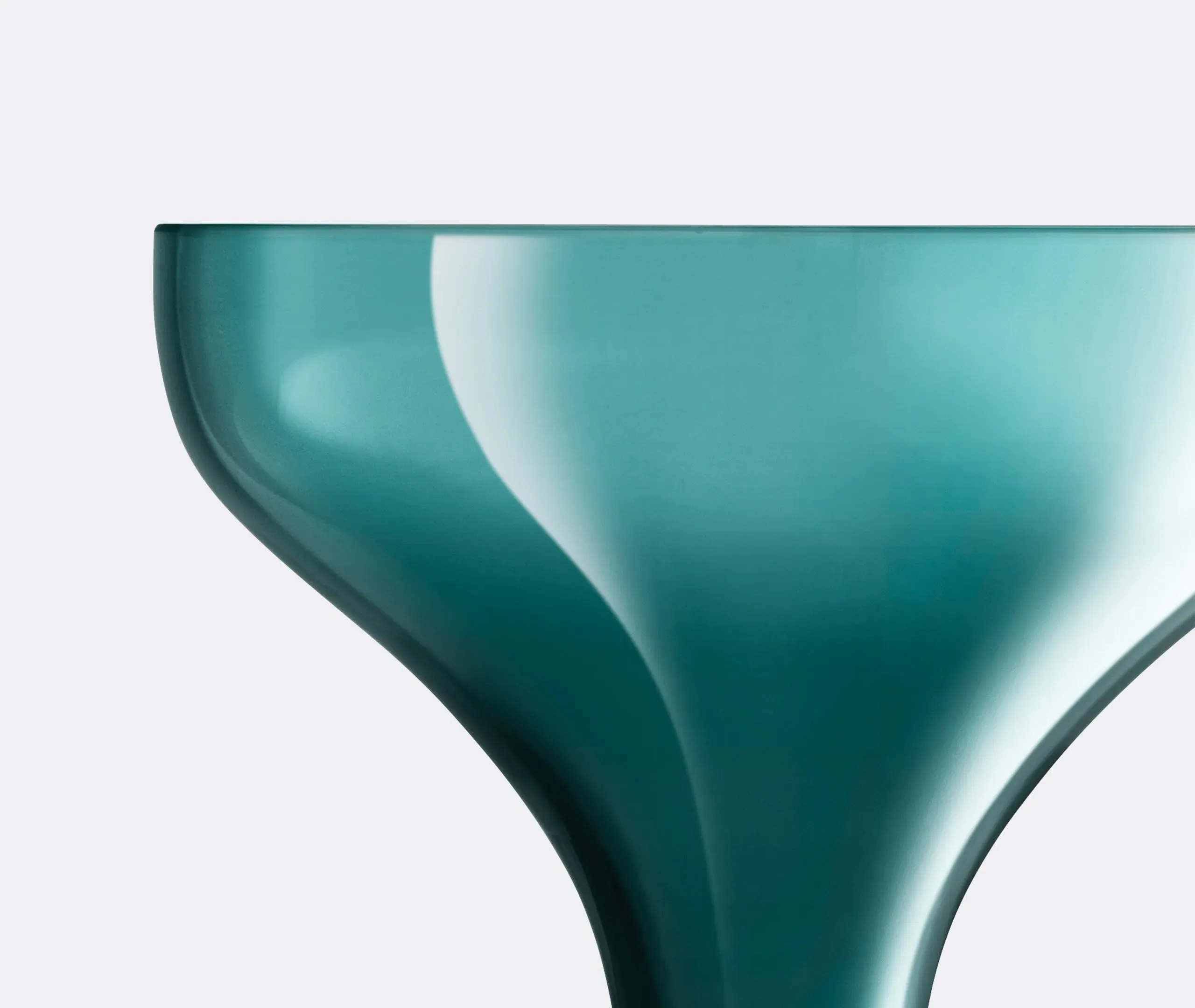 Set of 2 Champagne Saucers - Blue, Glass