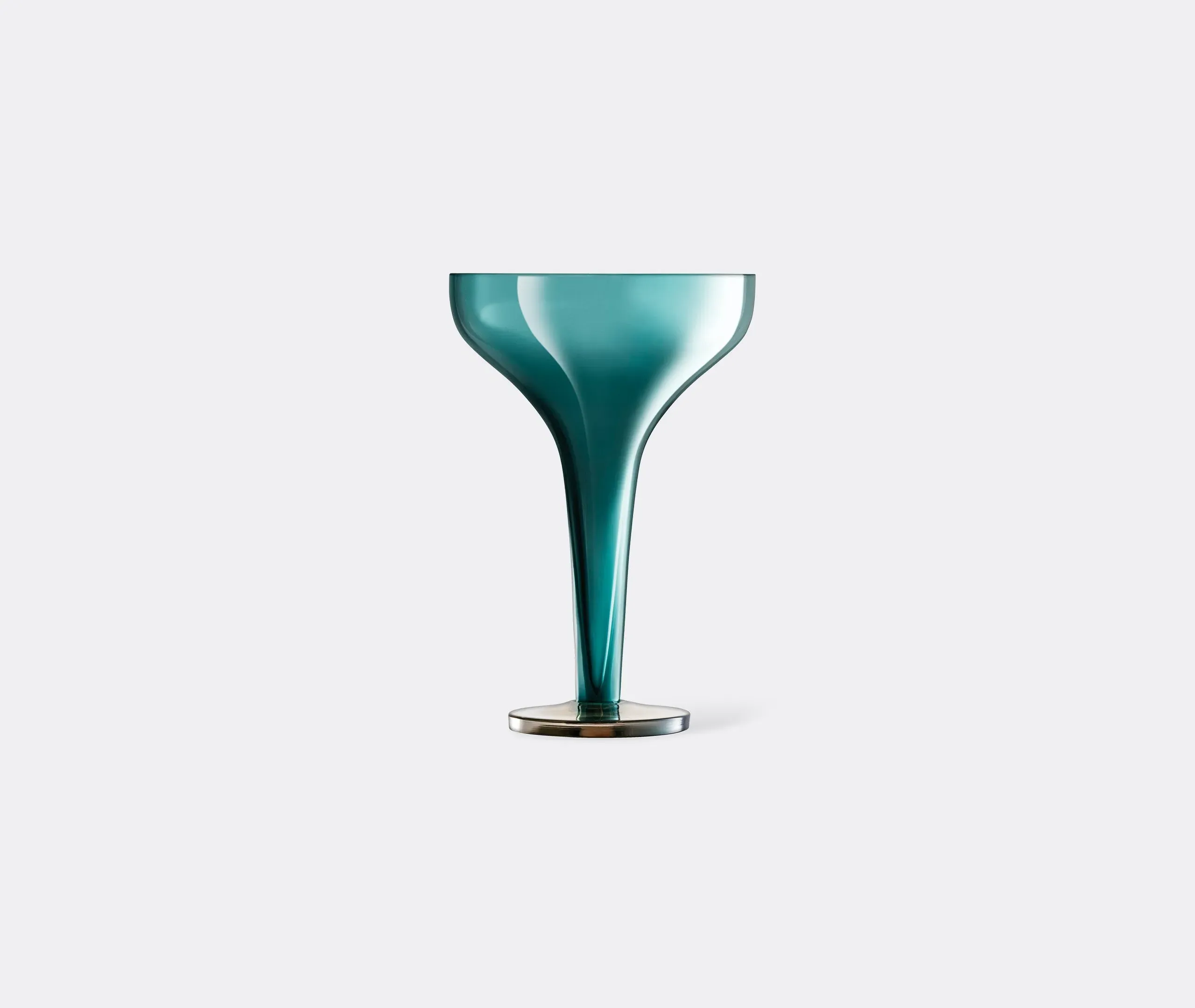 Set of 2 Champagne Saucers - Blue, Glass