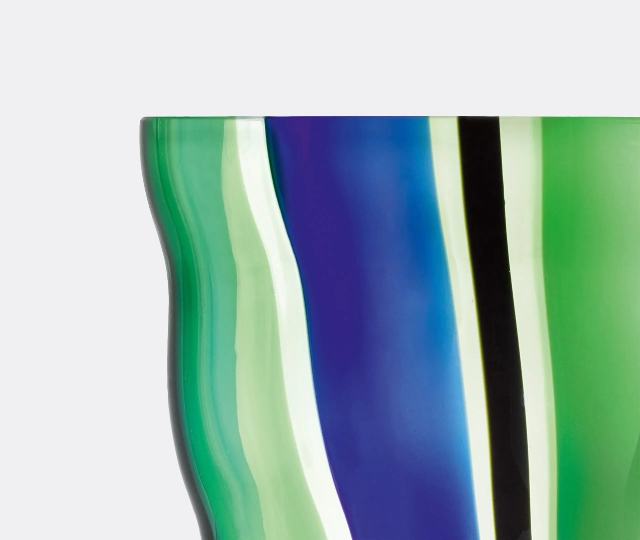 Set of 2 Tumblers with Stripes - Multicolor, Glass