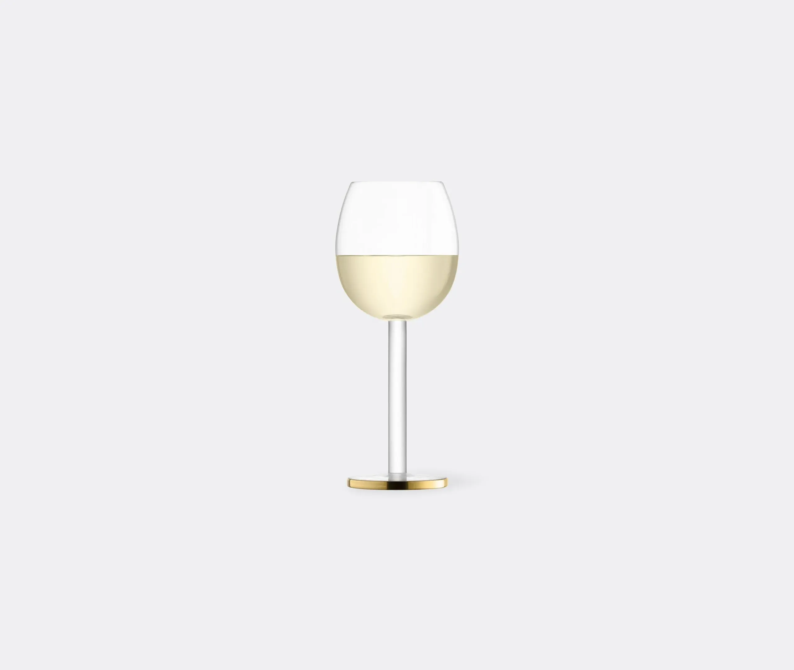 Set of 2 Wine Glasses - Gold, Glass