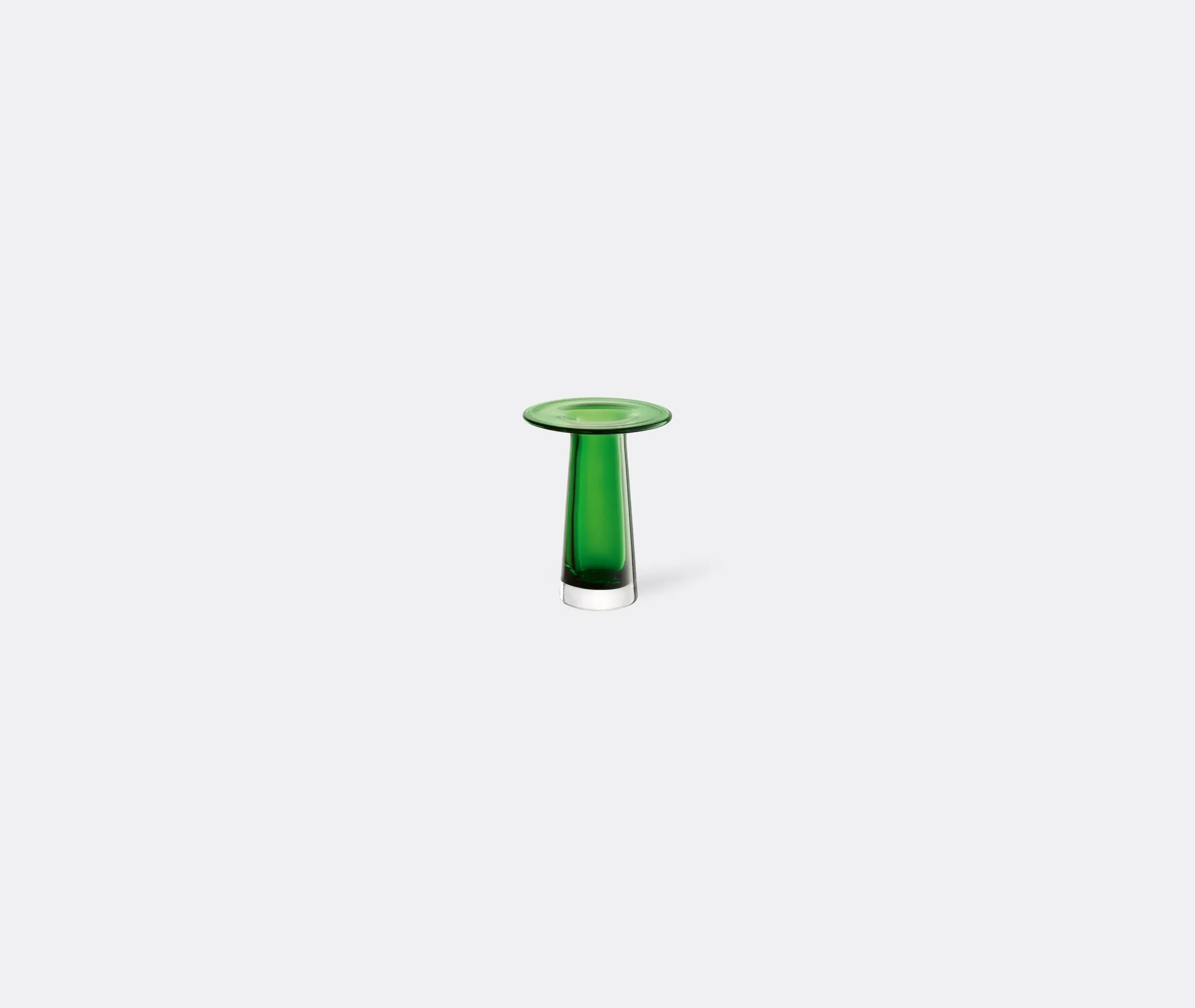 Small Conical Vase Mouthblown - Green, Glass image
