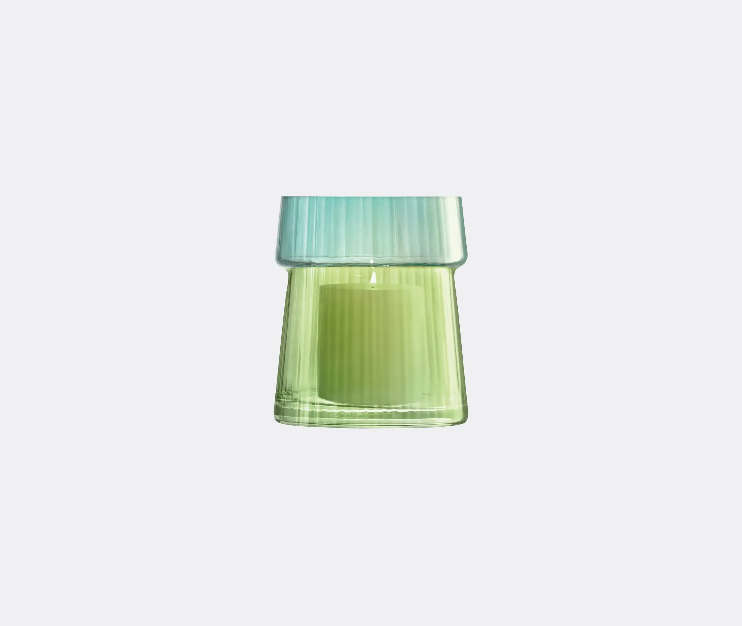 Small Gems Vase with Pleated Texture - Jade Glass