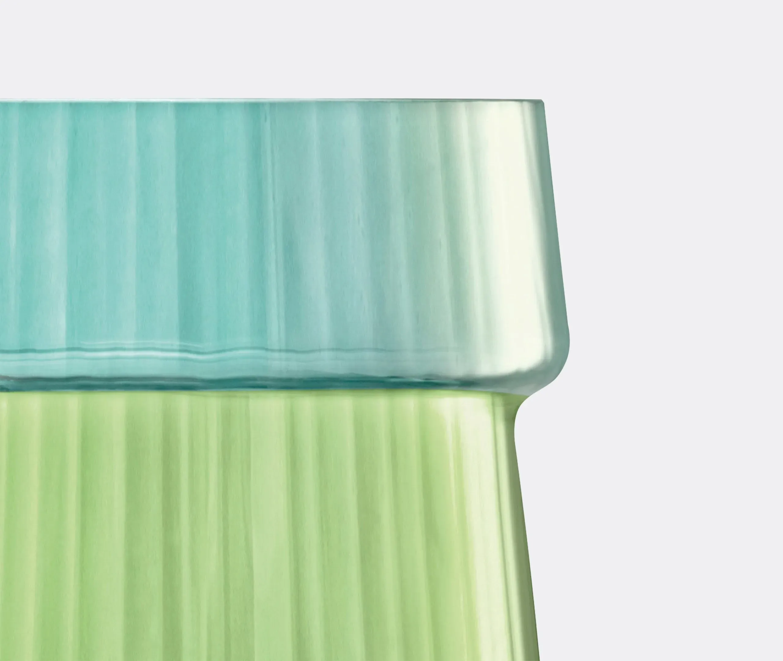 Small Gems Vase with Pleated Texture - Jade Glass