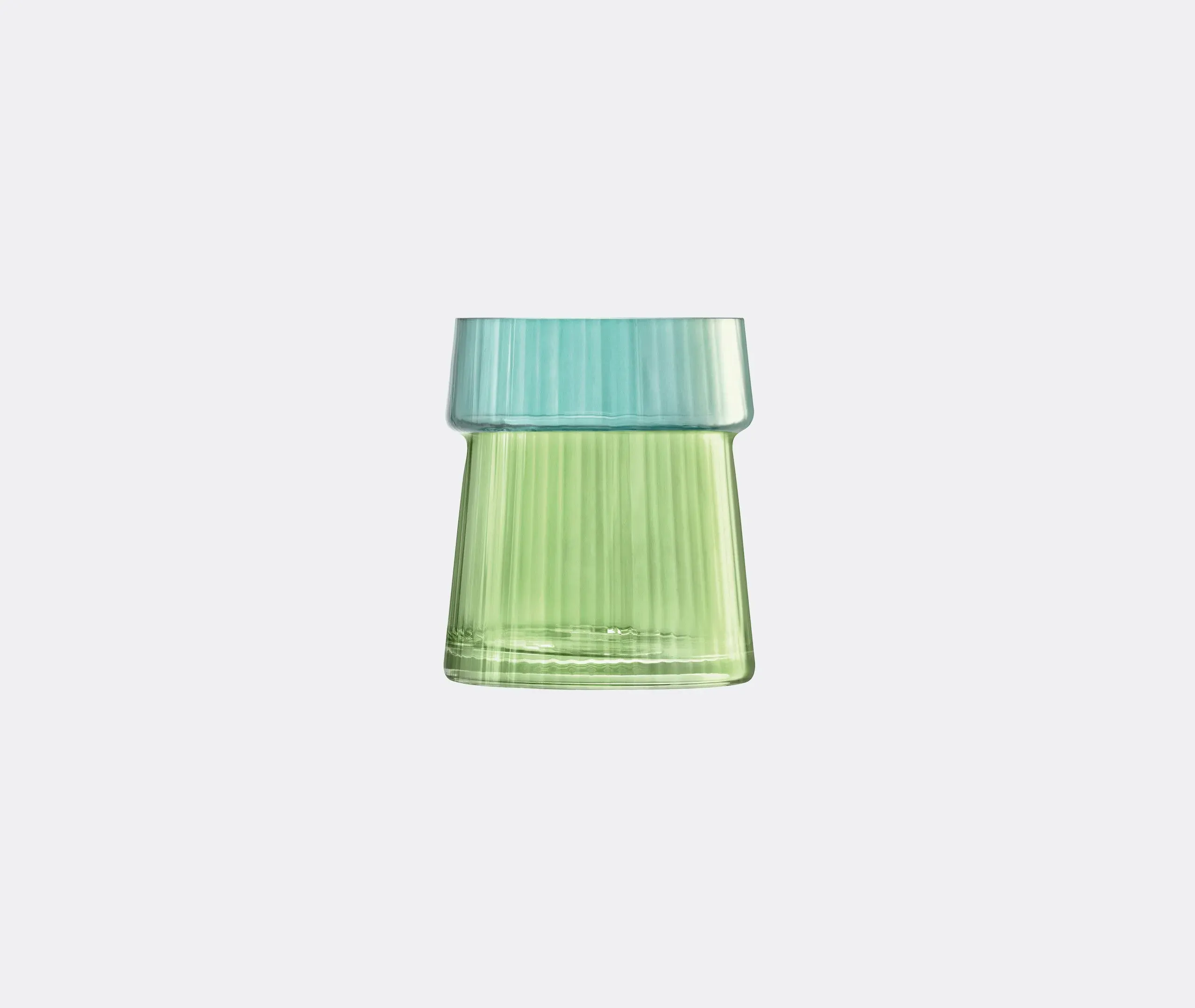 Small Gems Vase with Pleated Texture - Jade Glass