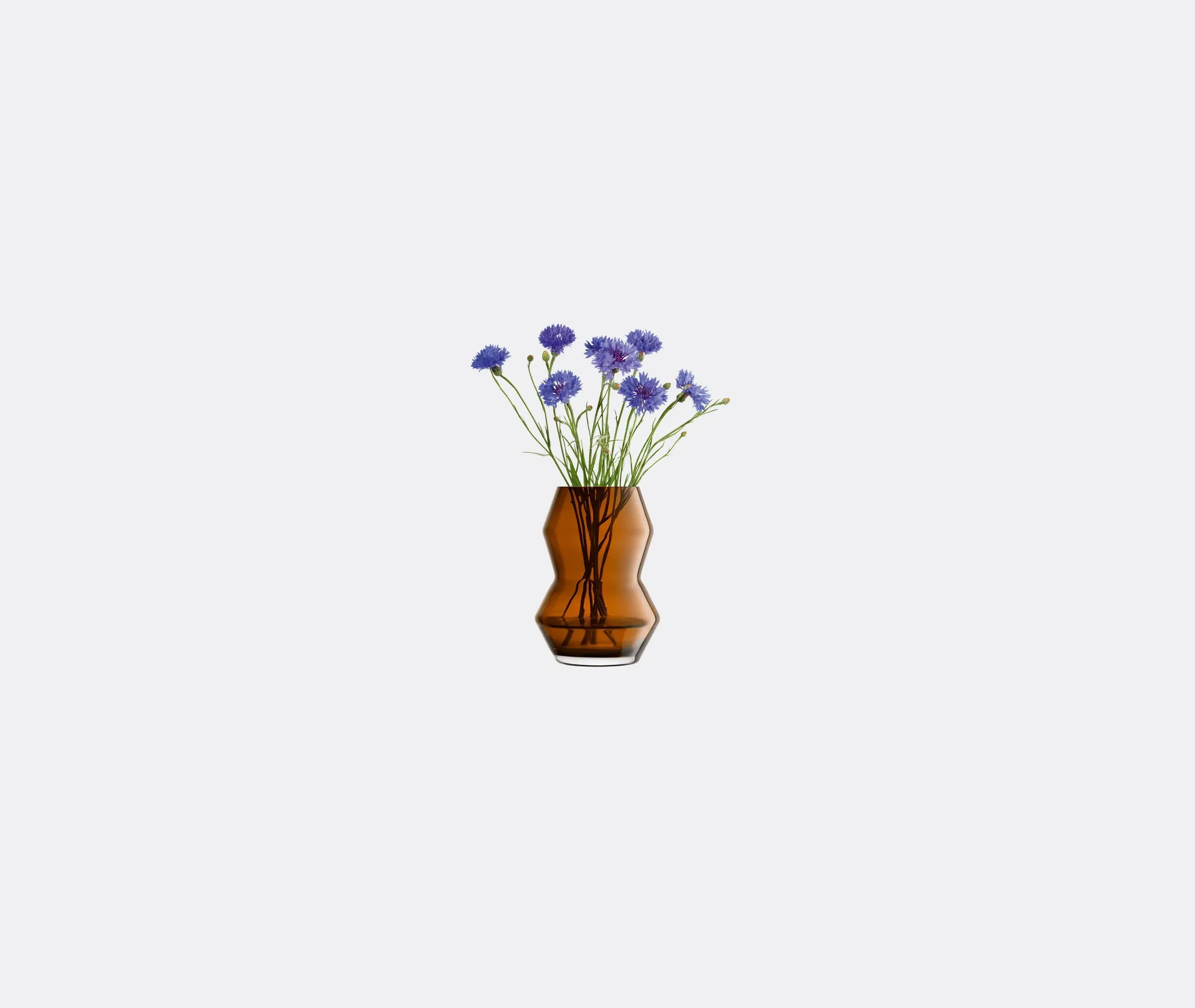 Small Hourglass Vase - Brown, Glass