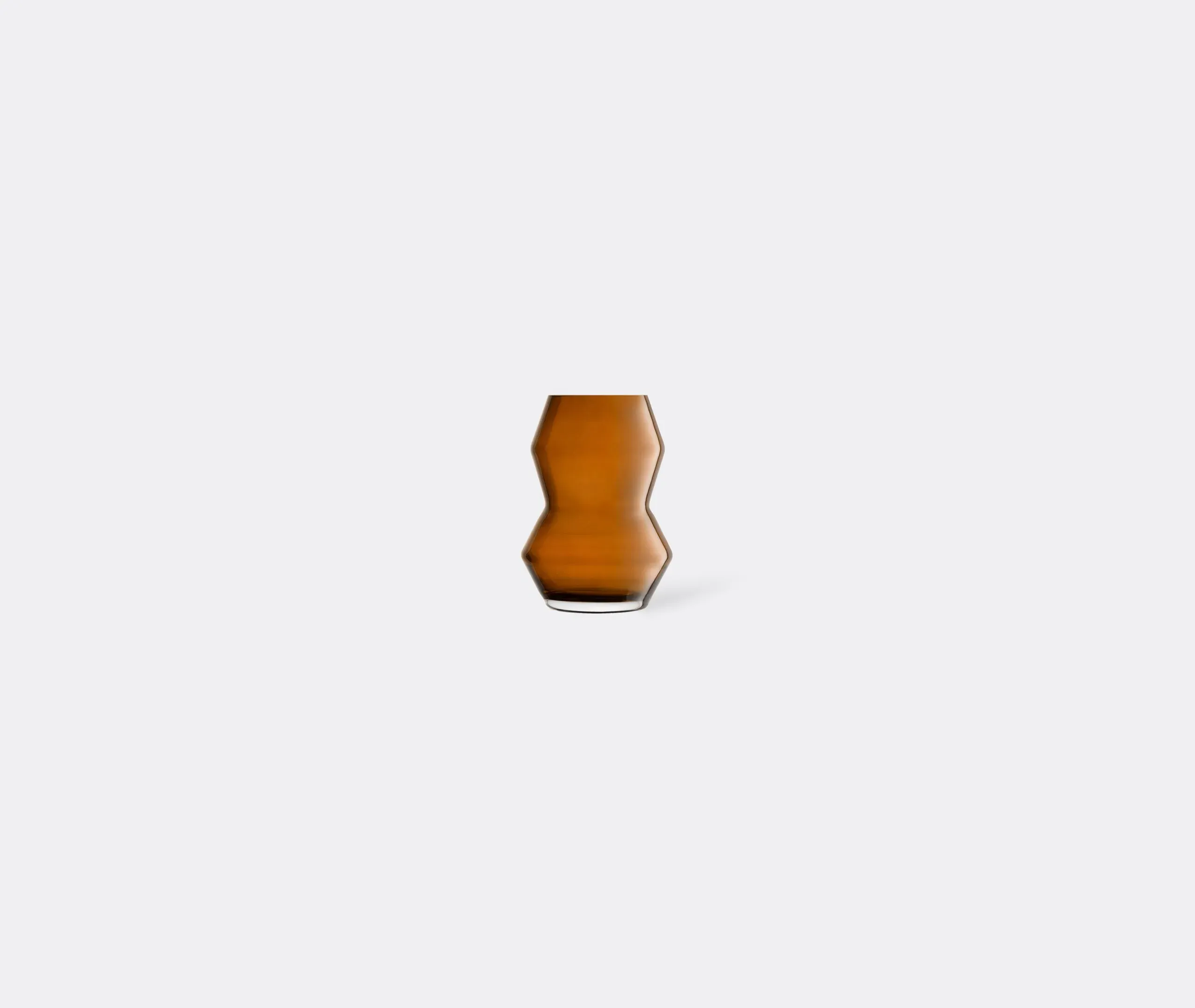 Small Hourglass Vase - Brown, Glass image