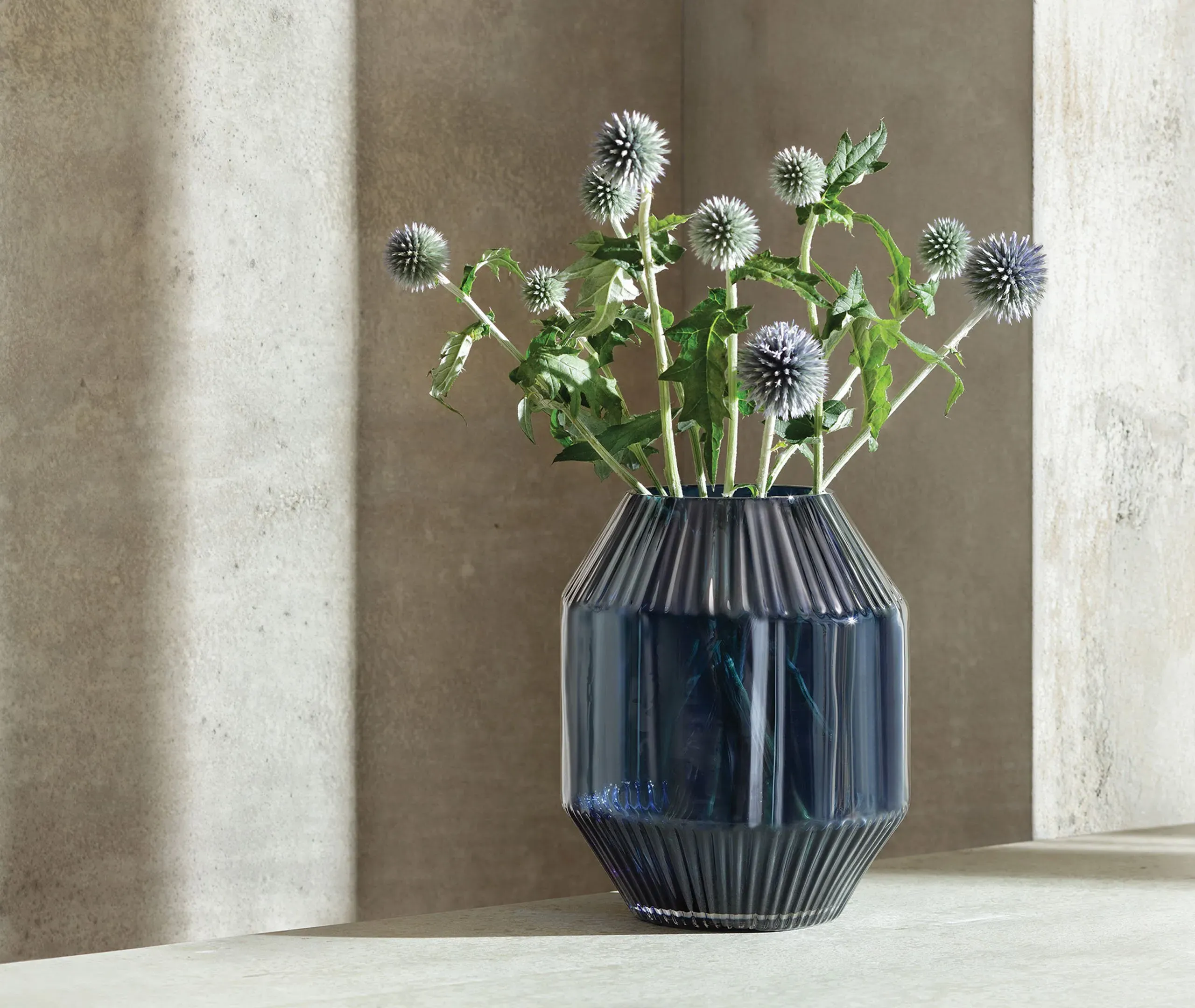 Small Rotunda Vase - Blue, Glass