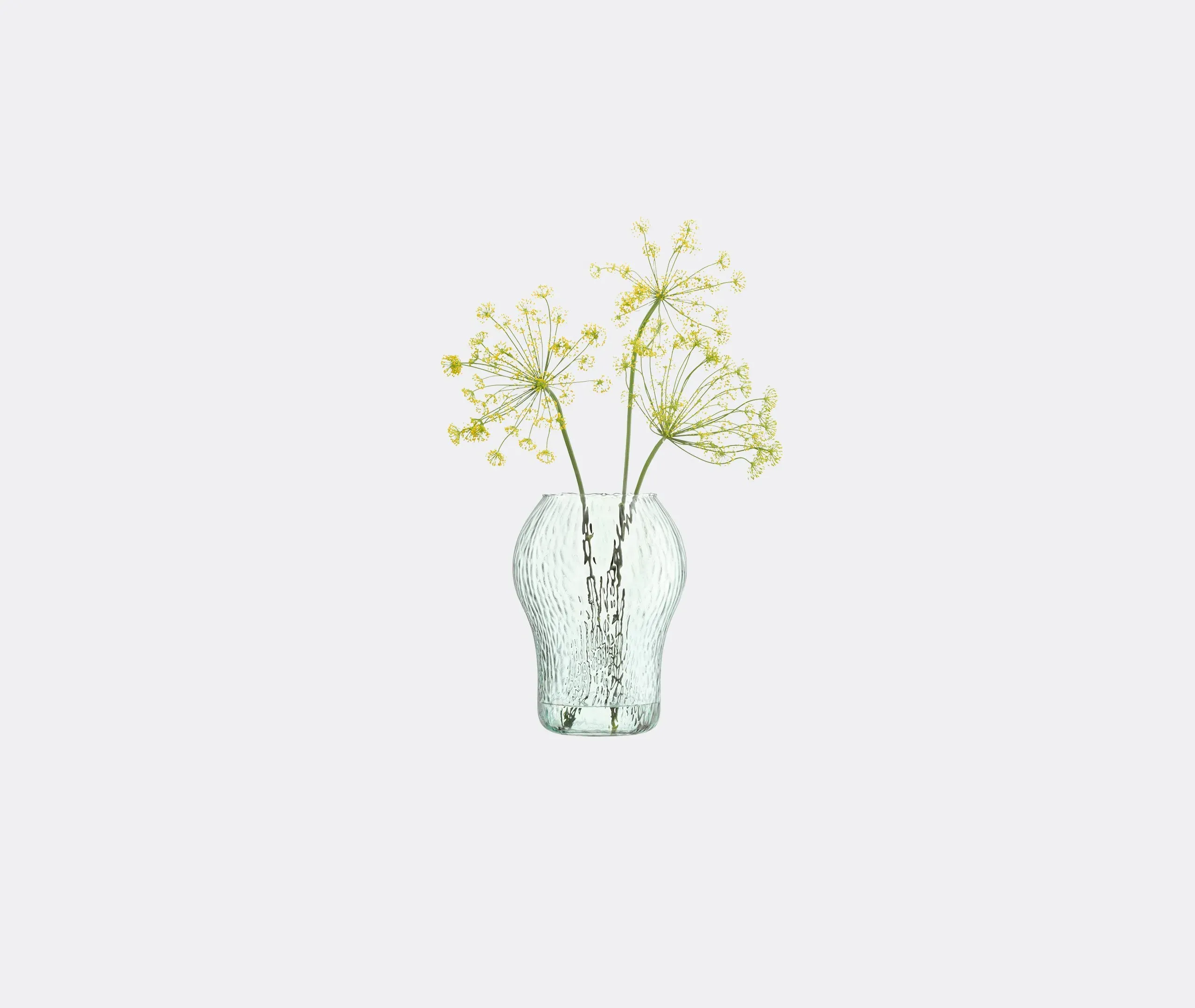Tall Canopy Seed Vase - Clear Blue, Glass
