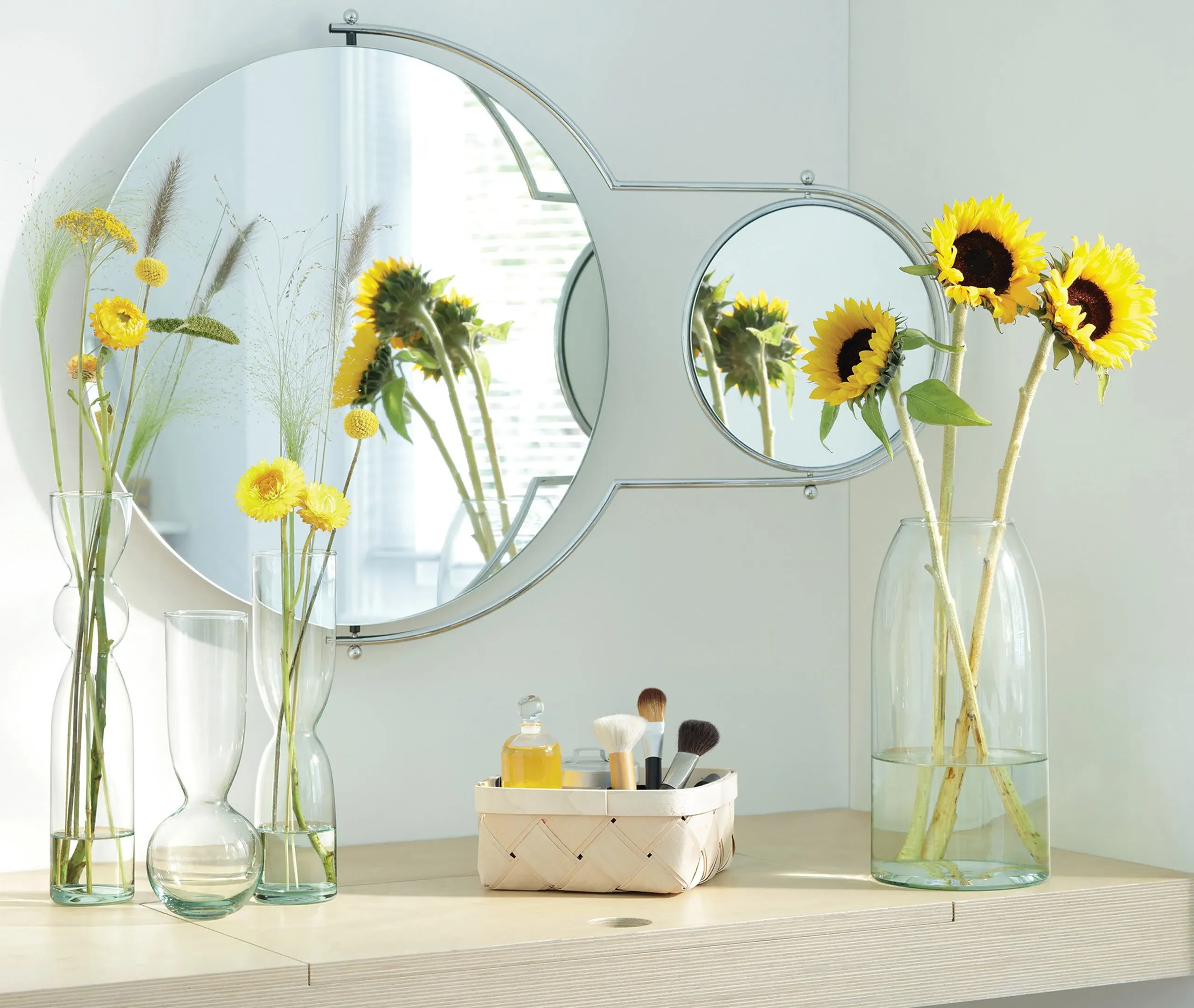 Trio Vase Set - Clear, Recycled Glass