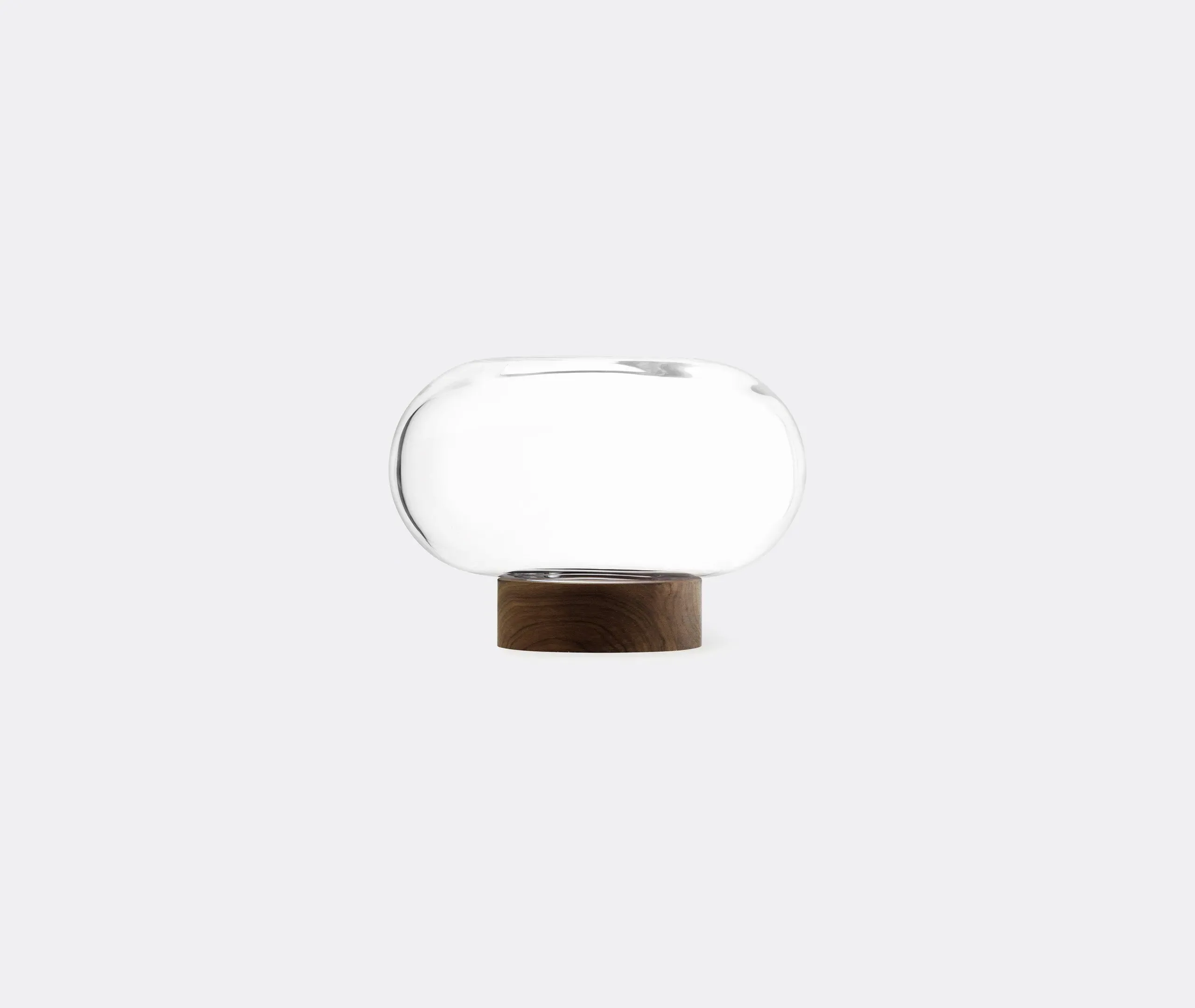 Wide Oblate Vase - Clear, Glass image