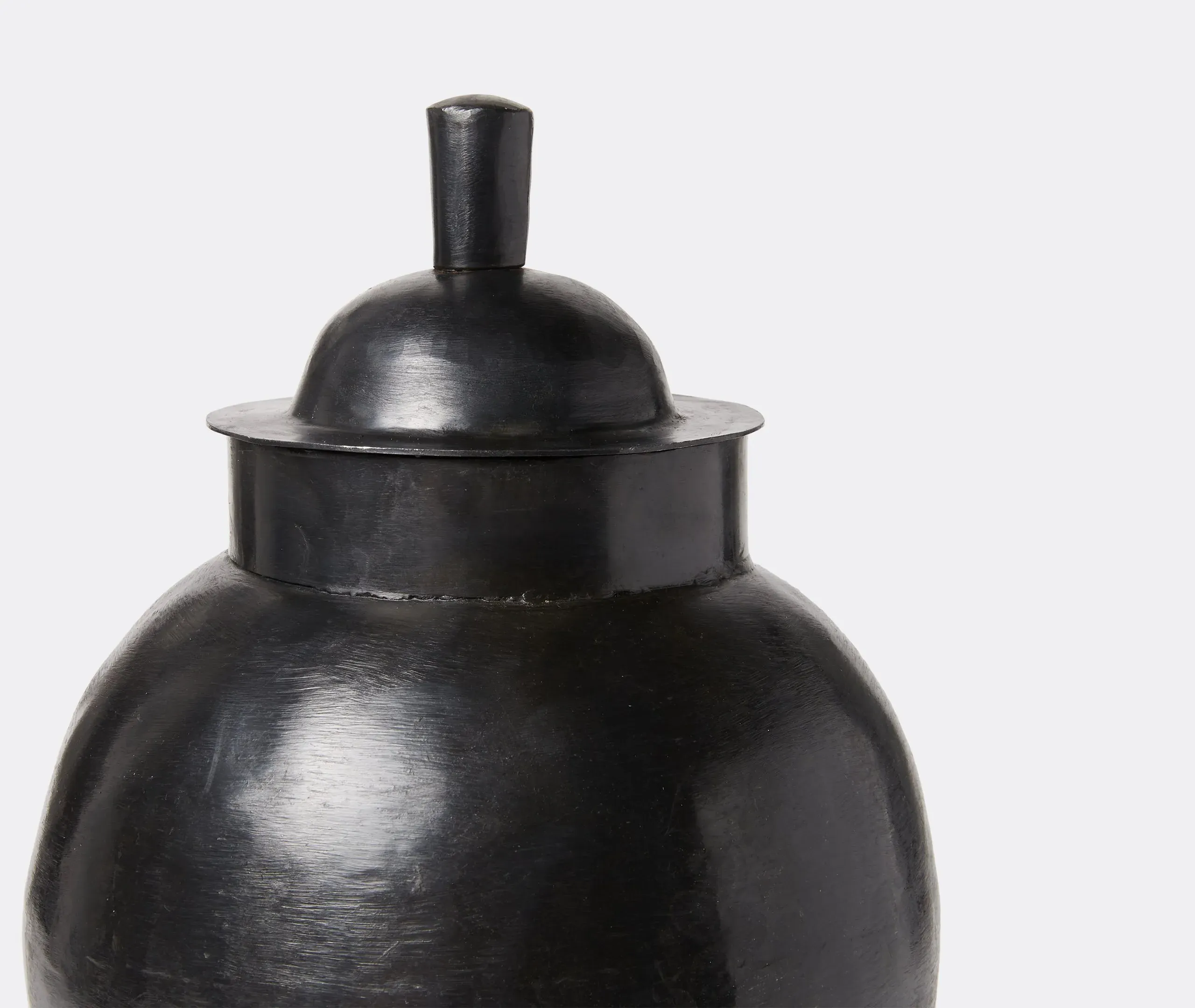 Canister Vase with Lid - Black, Iron