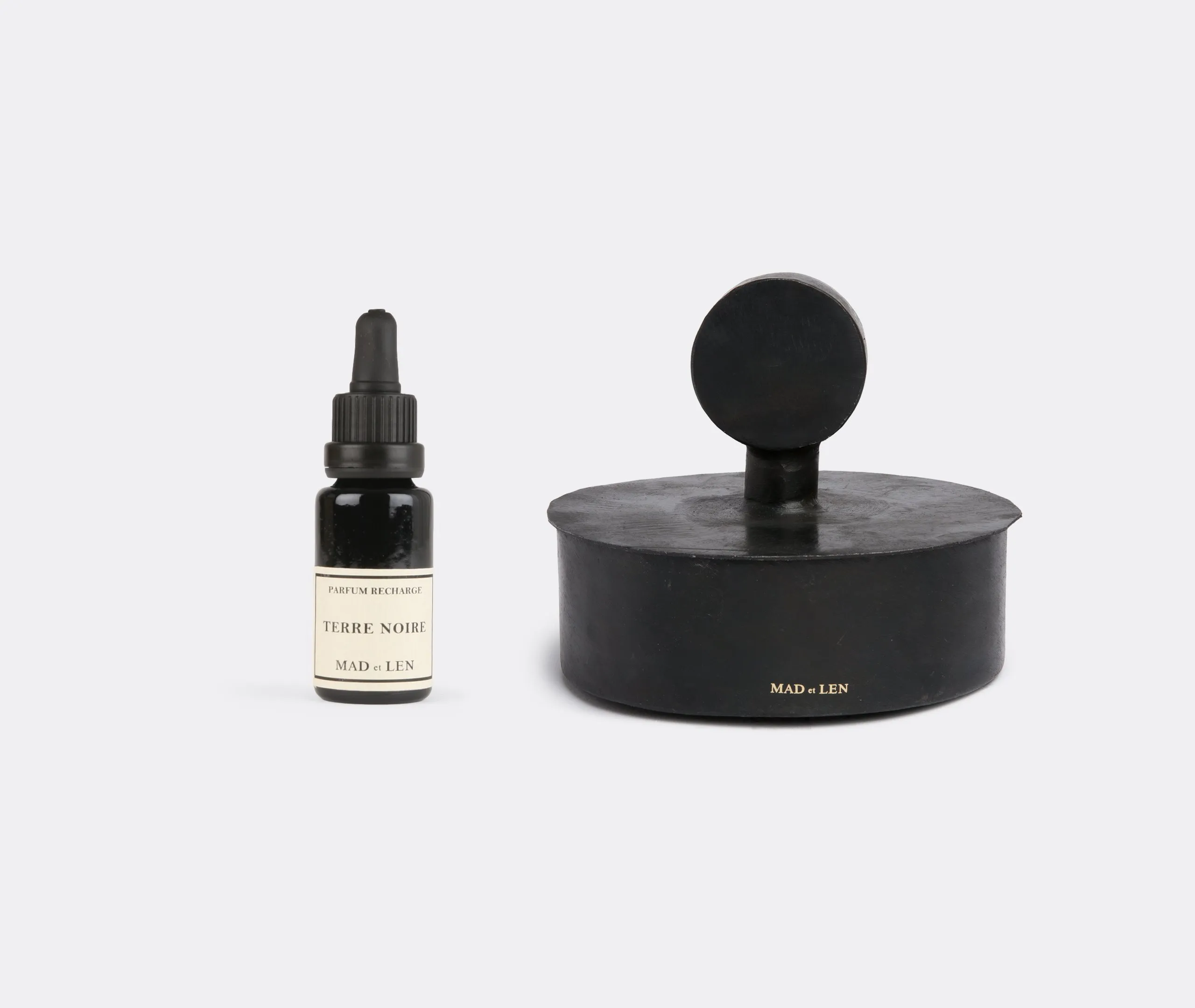 Cristaux Large Pot Pourri Totem, Terre Noire - Black, Iron