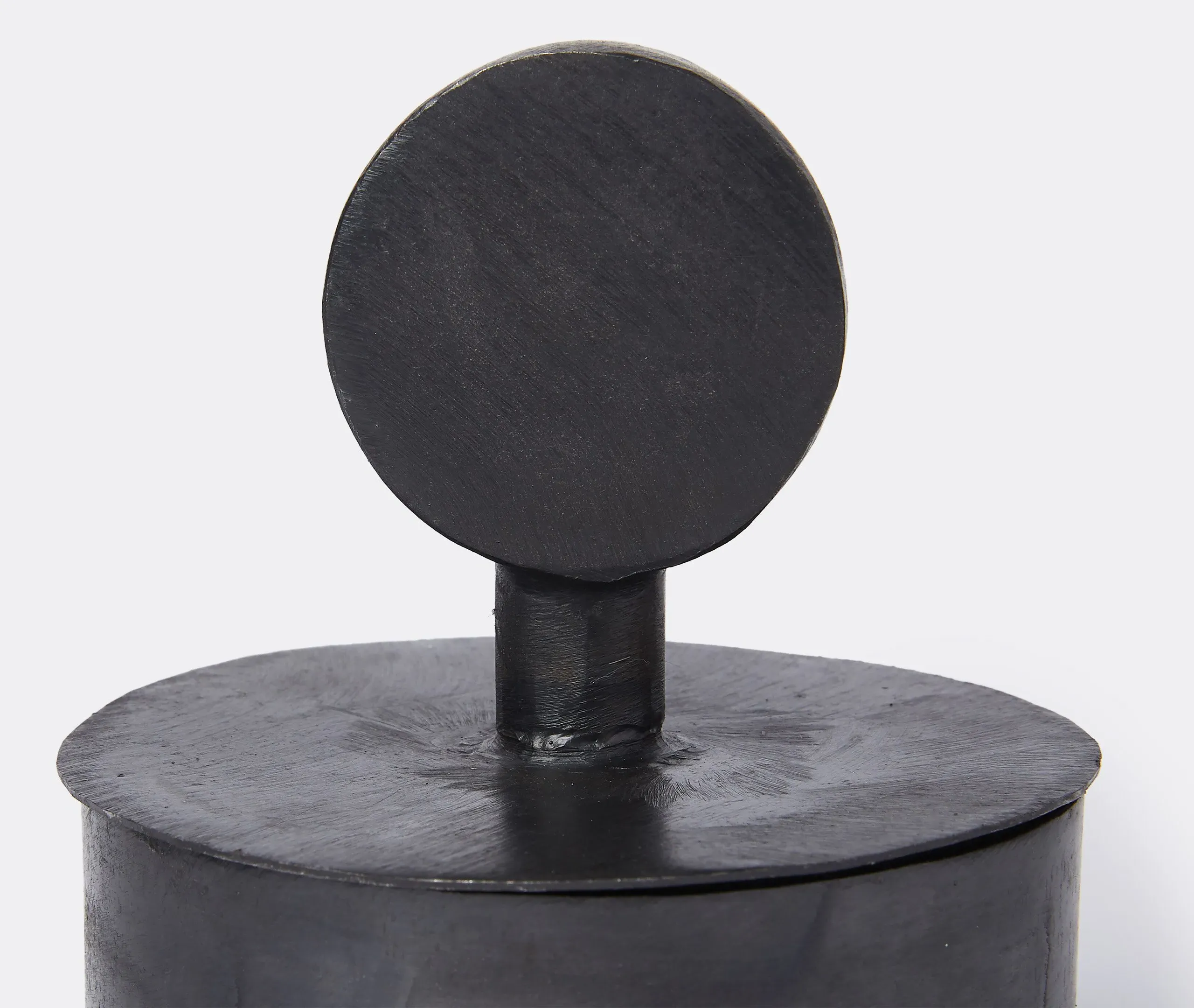 Cristaux Medium Pot Pourri Totem, Terre Noire - Black, Iron