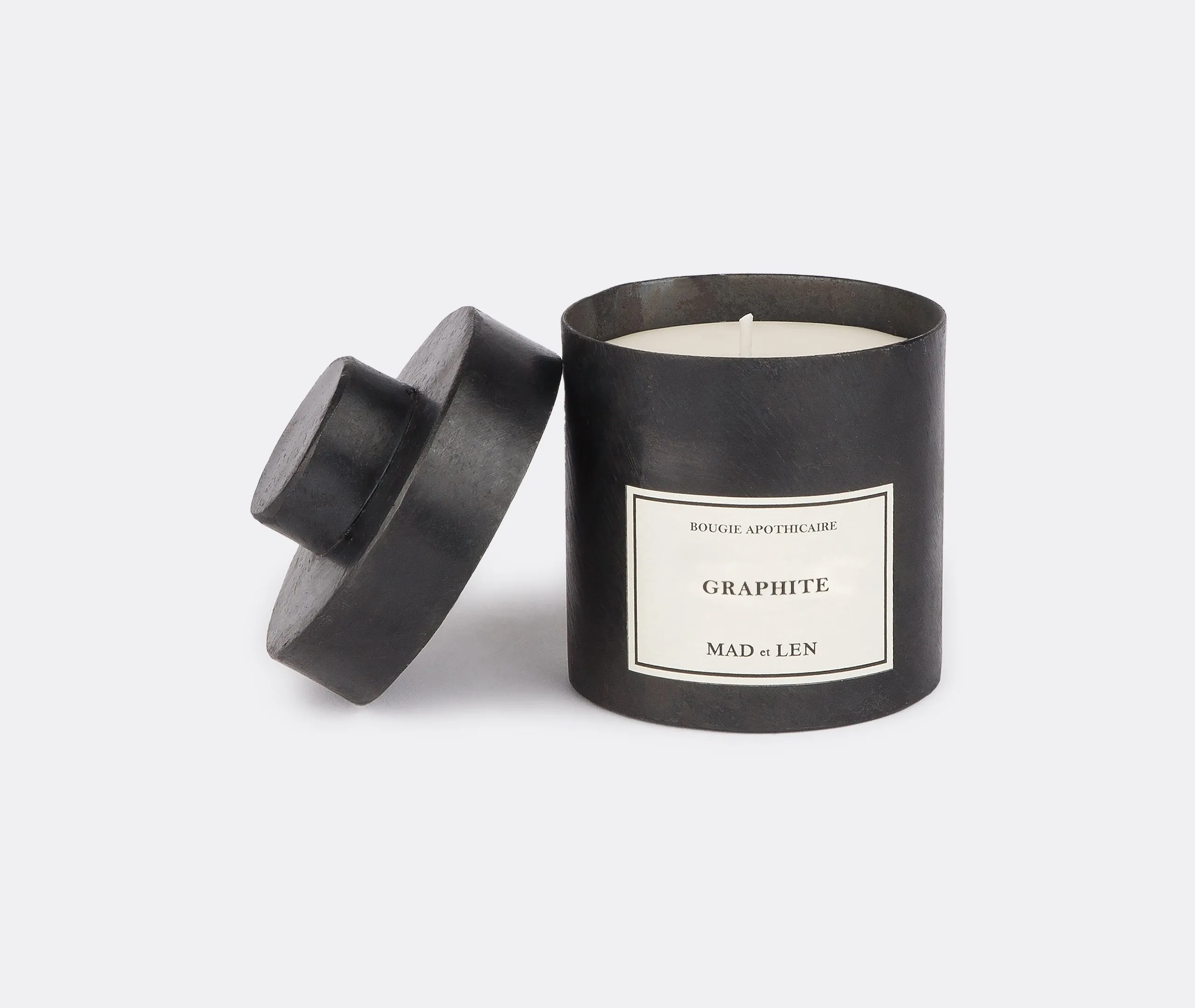 Graphite Scented Candle - Black, Natural Wax
