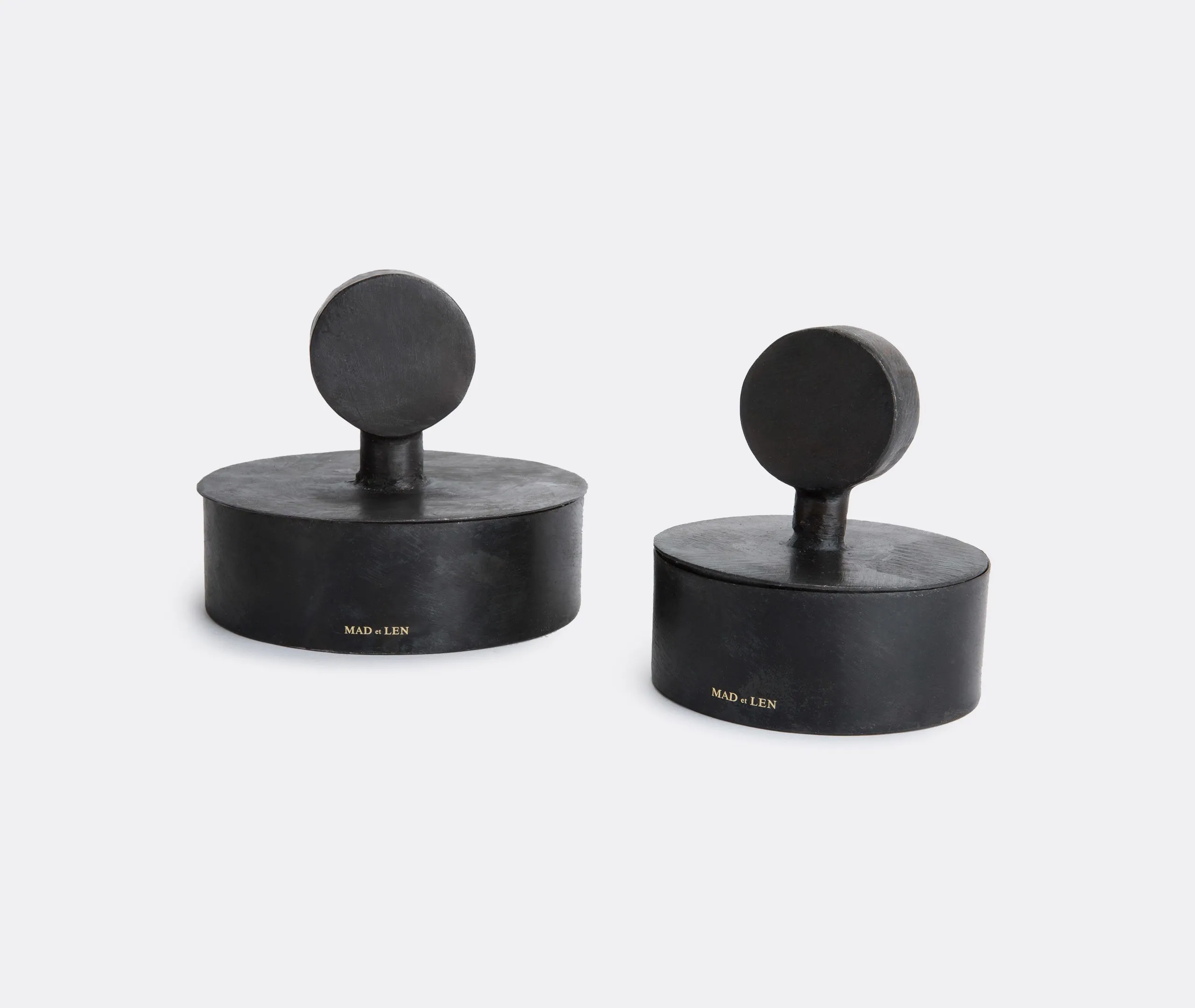 Large Pot Pourri Totem Terre Noire - Black, Iron