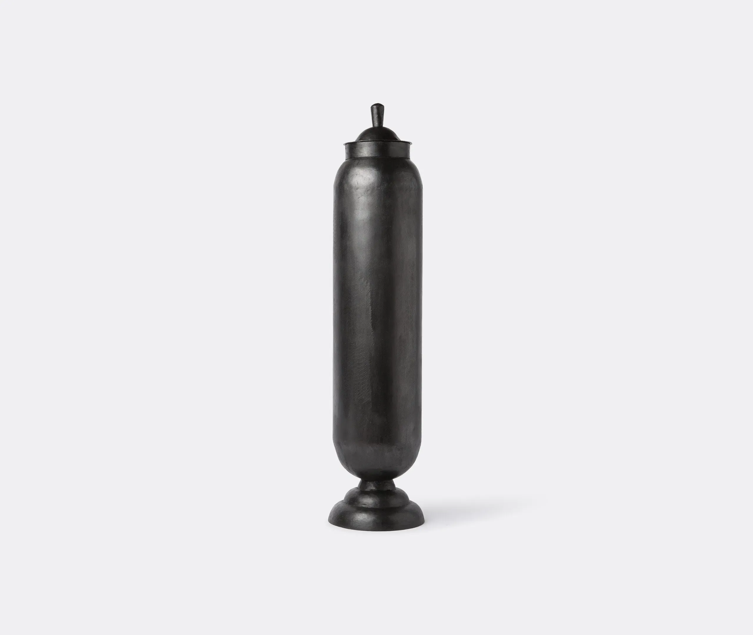 Medium Canister Vase with Lid - Black, Iron image