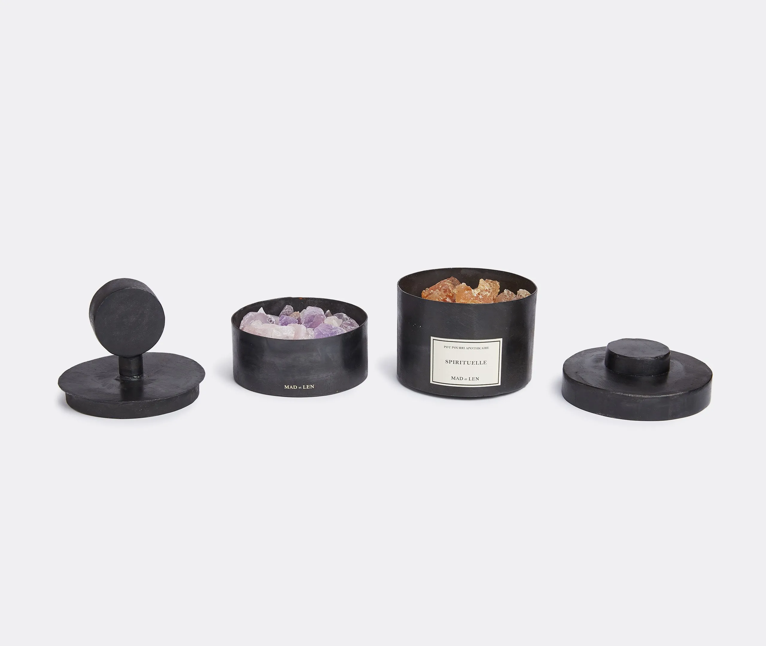 Medium Pot Pourri Totem Terre Noire - Black, Iron